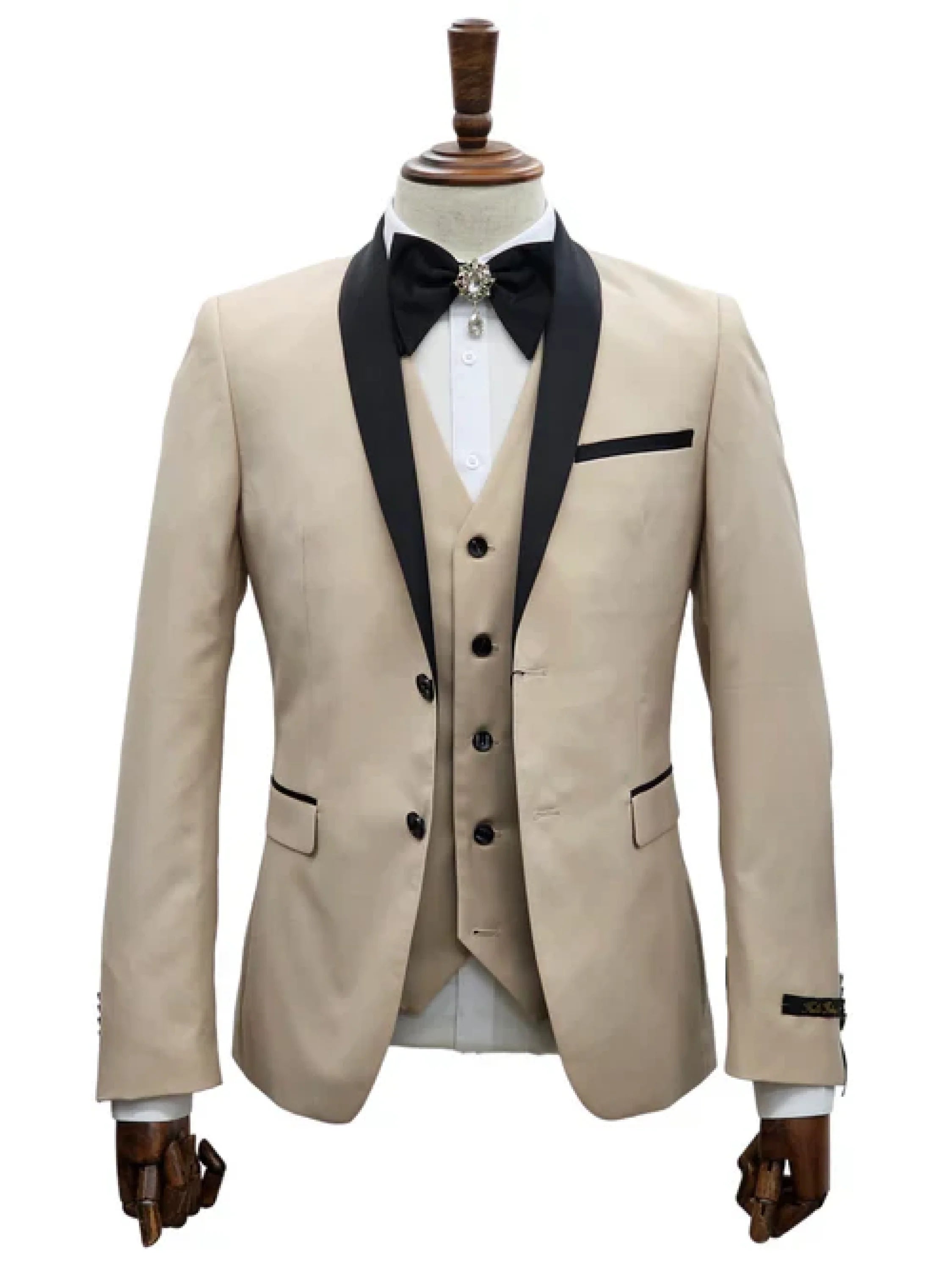FABIO FABRINI MENS BLAZER COMBO SAND/BLACK- FF2SSX + V-1230 ROPA HOMBRES