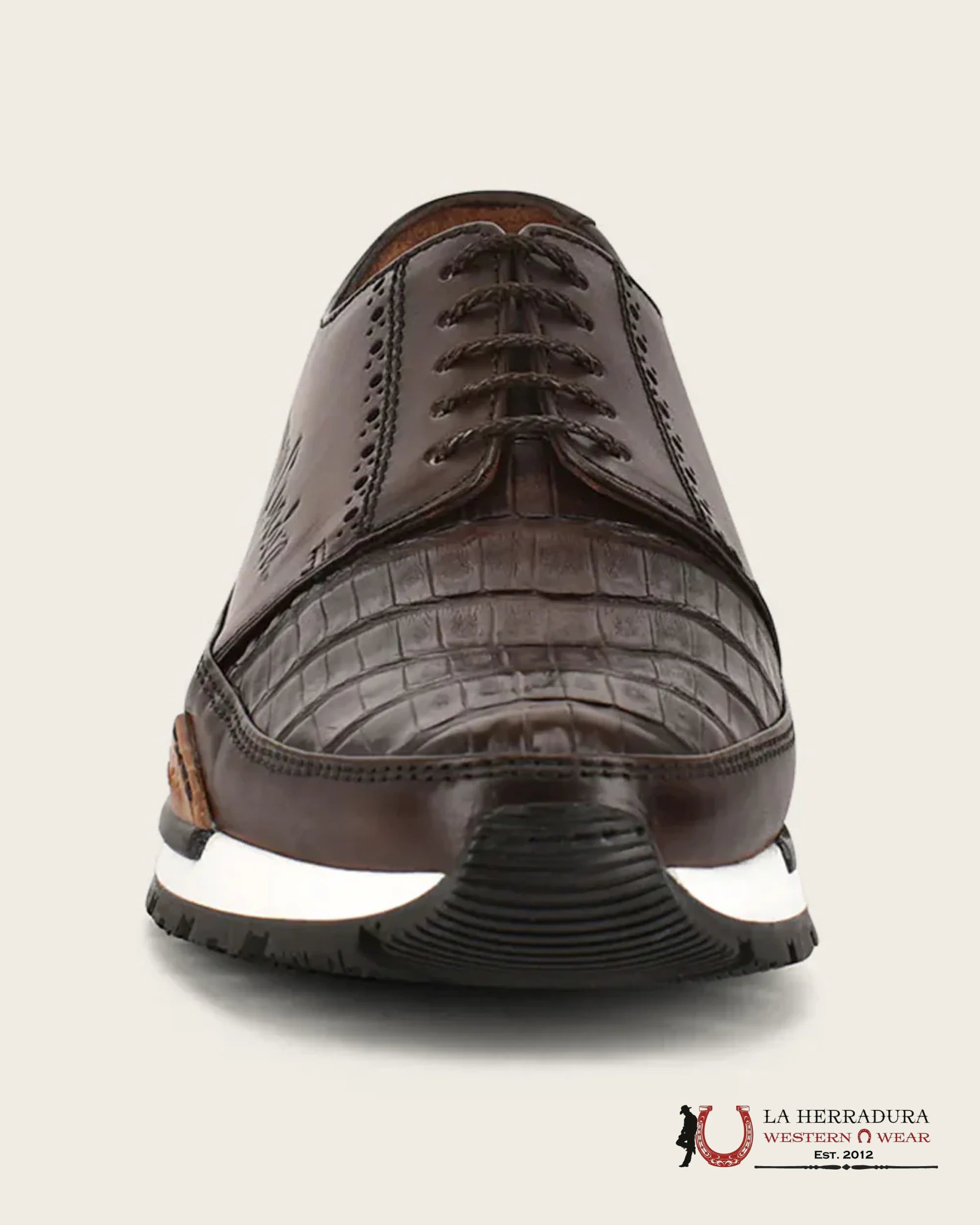 FRANCO CUADRA 33098 ZAPATO CAIMAN PLH/TERNERA MURRAY BROWN SHOE BROWN CAIMAN/CALF BOTAS HOMBRES