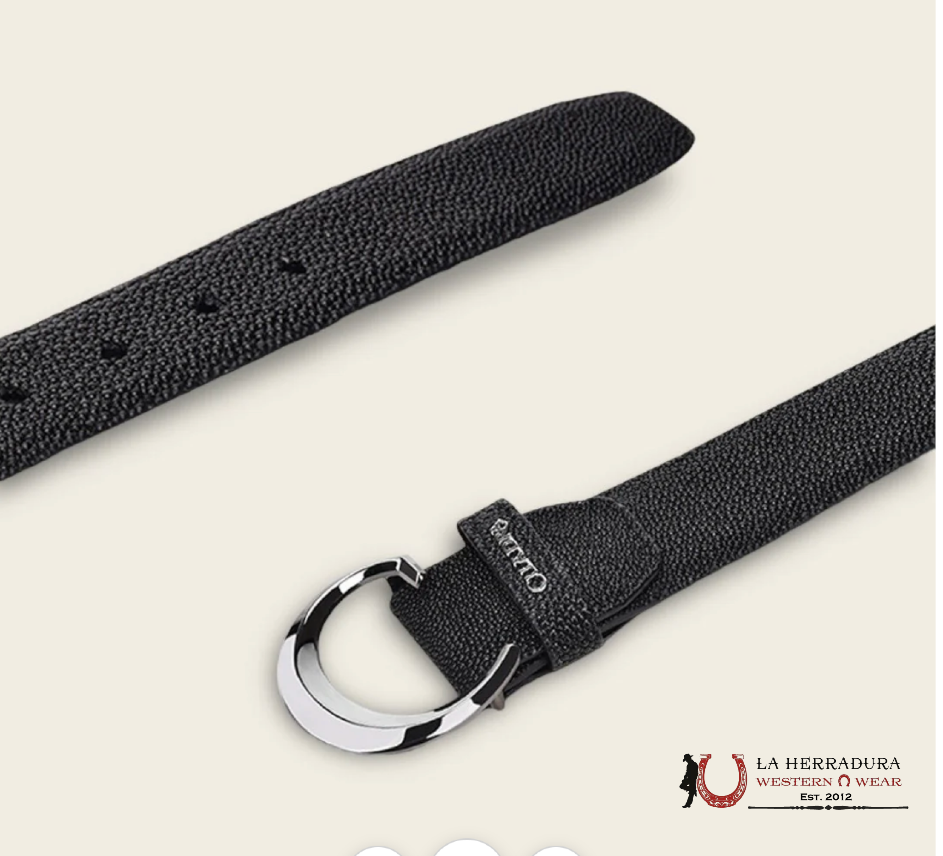 FRANCO CUADRA BELT SRINGRAY MANTARRAY BLACK CINTURONES HOMBRES