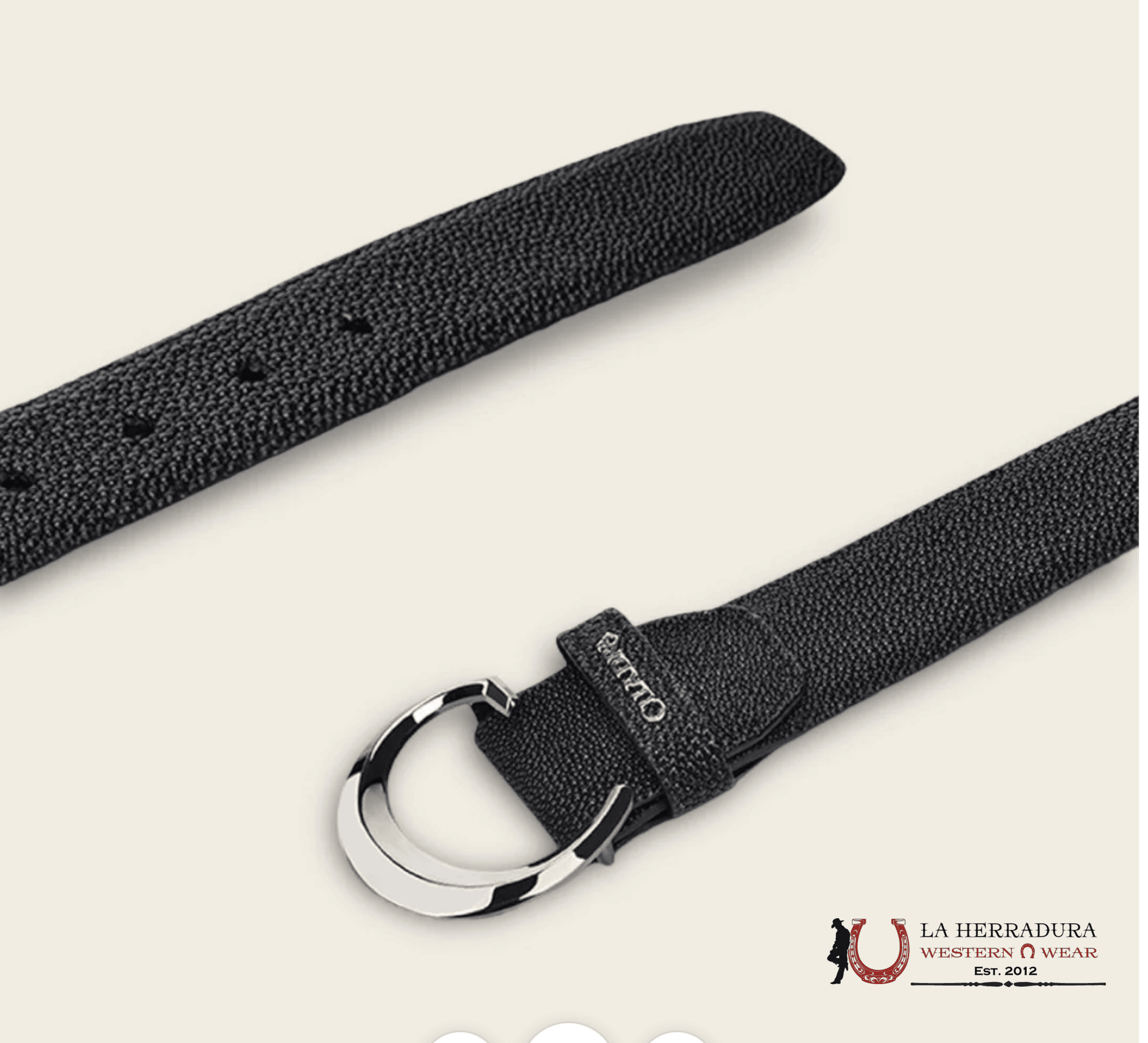 FRANCO CUADRA BELT SRINGRAY MANTARRAY BLACK CINTURONES HOMBRES