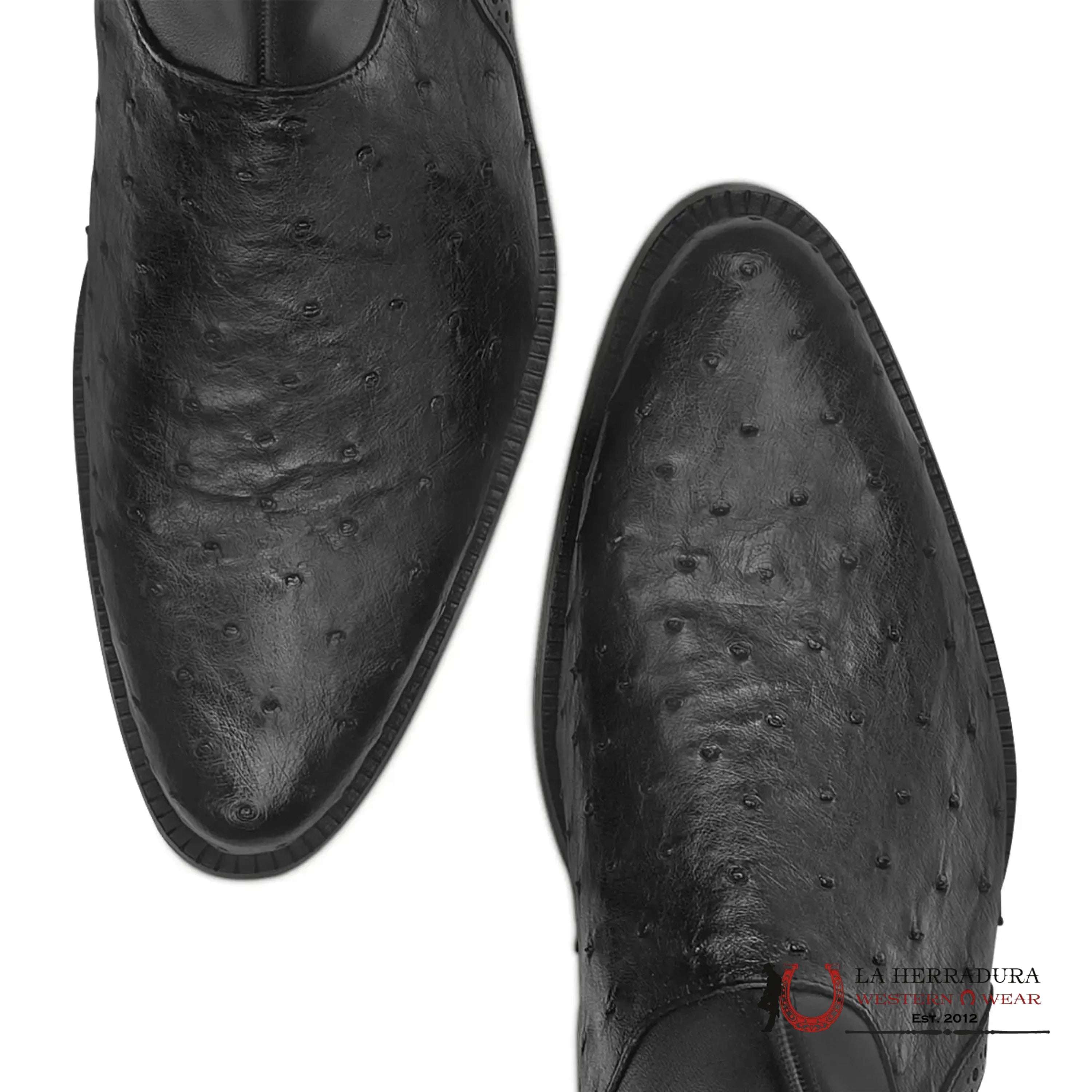 FRANCO CUADRA EXOTIC OSTRICH BLACK FC655 BOTAS HOMBRES