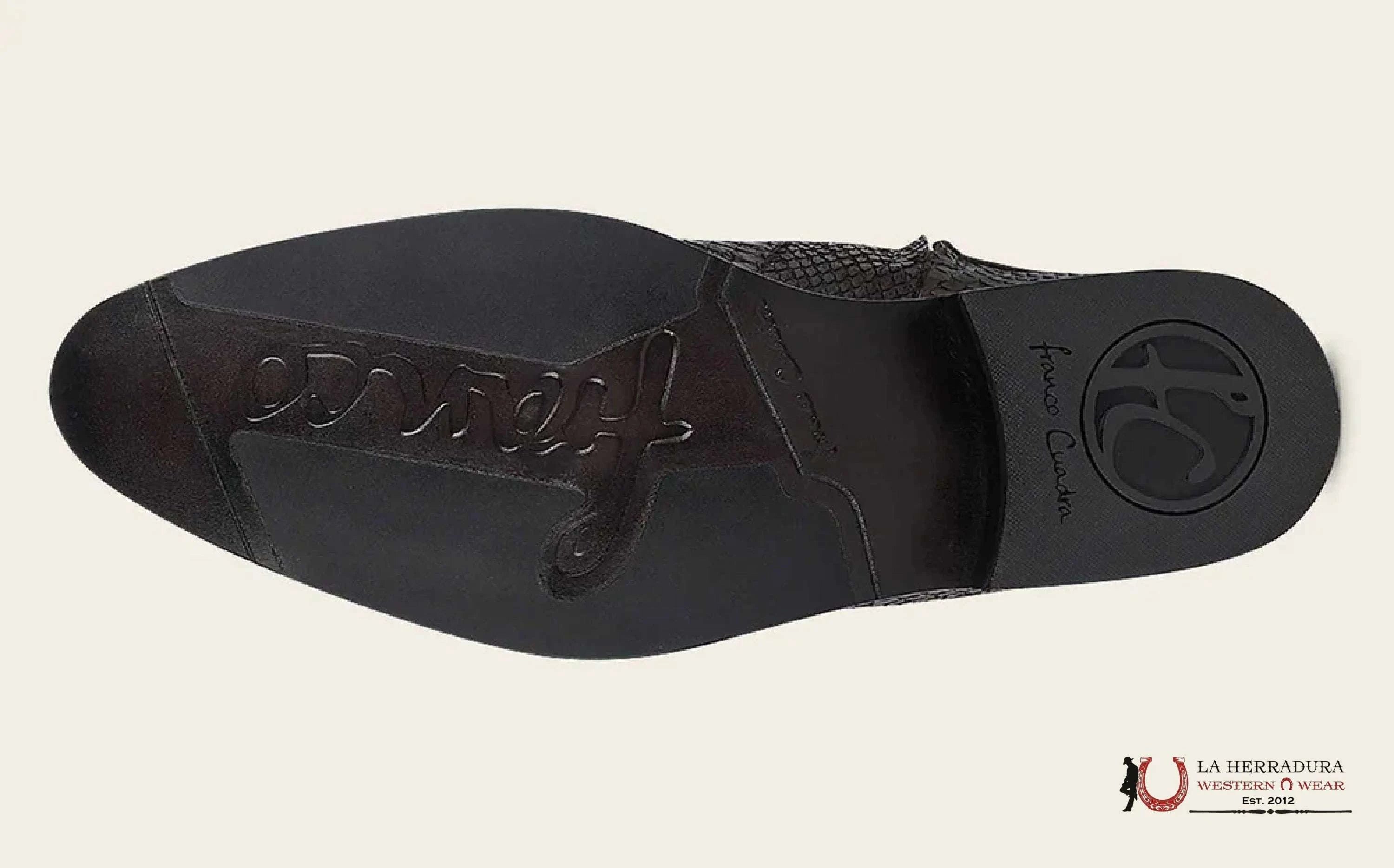 FRANCO CUADRA PYTHON TERNERA INCA CHOCO BROWN SHORT BOOT FC818 BOTAS HOMBRES
