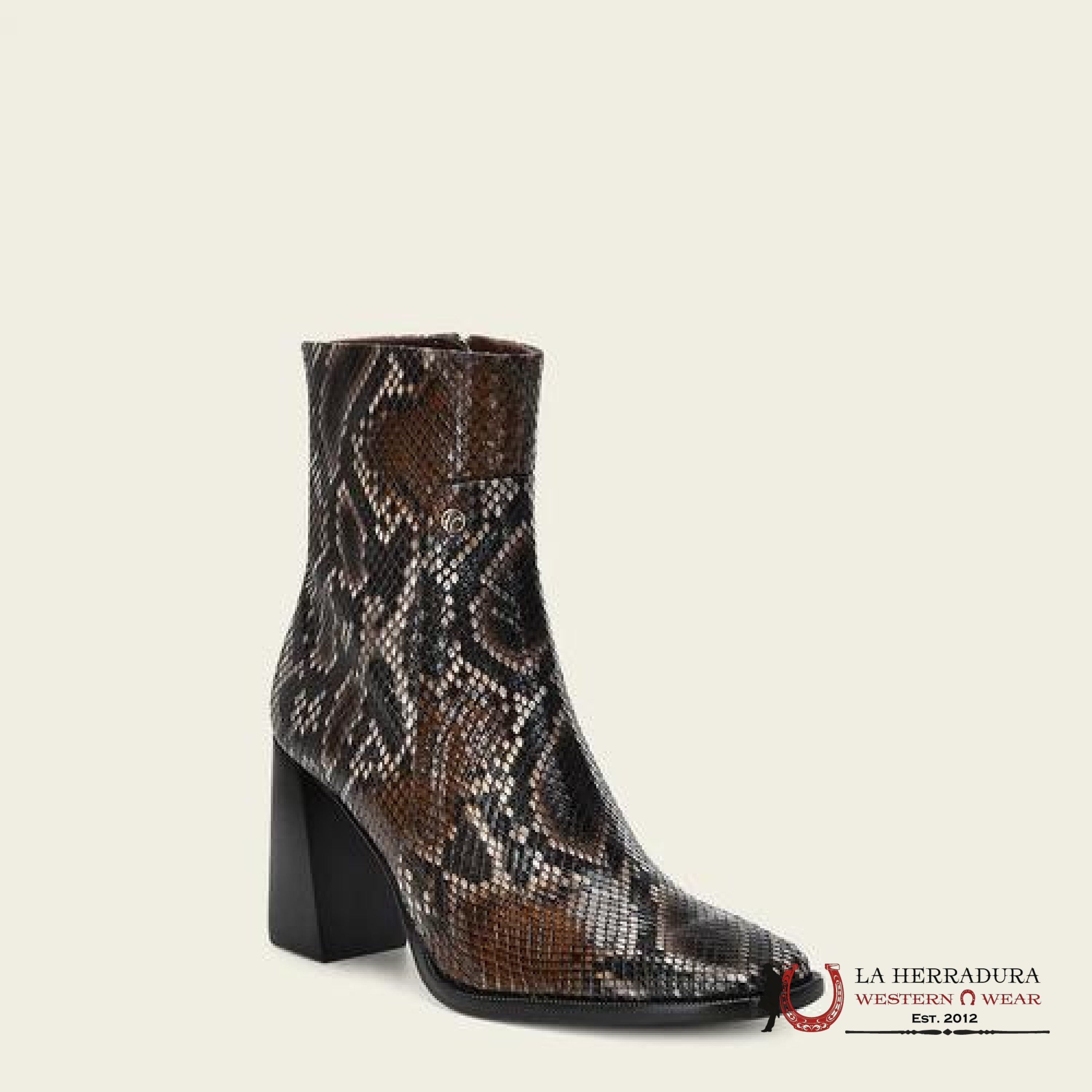 FRANCO CUADRA SHORT BOOT PYTHON RET HONEY MIEL BOTAS MUJERES
