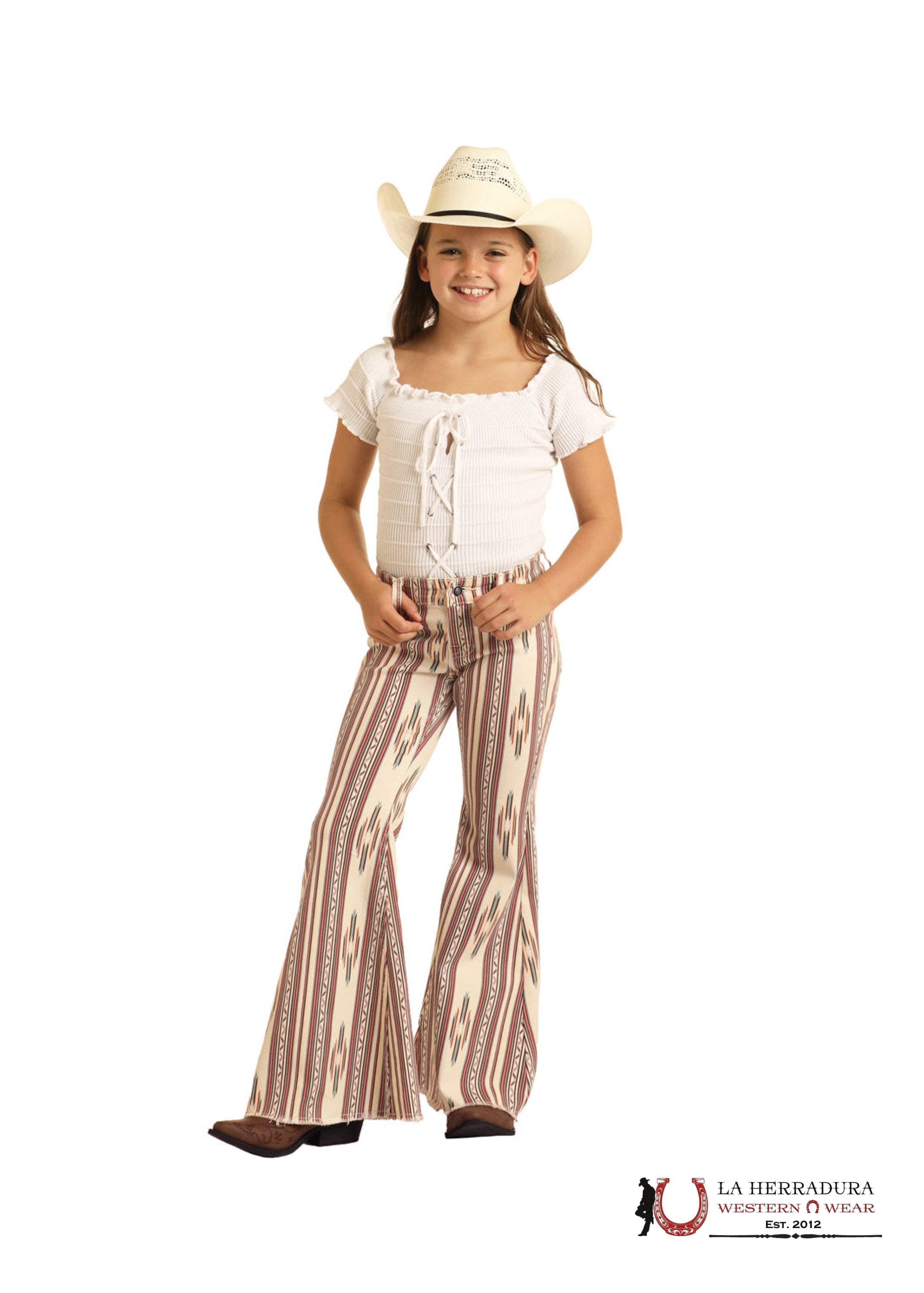 GIRLS ROCK & ROLL NATURAL AZTEC PRINT BUTTON BELL BG7PD03988 NIÑOS