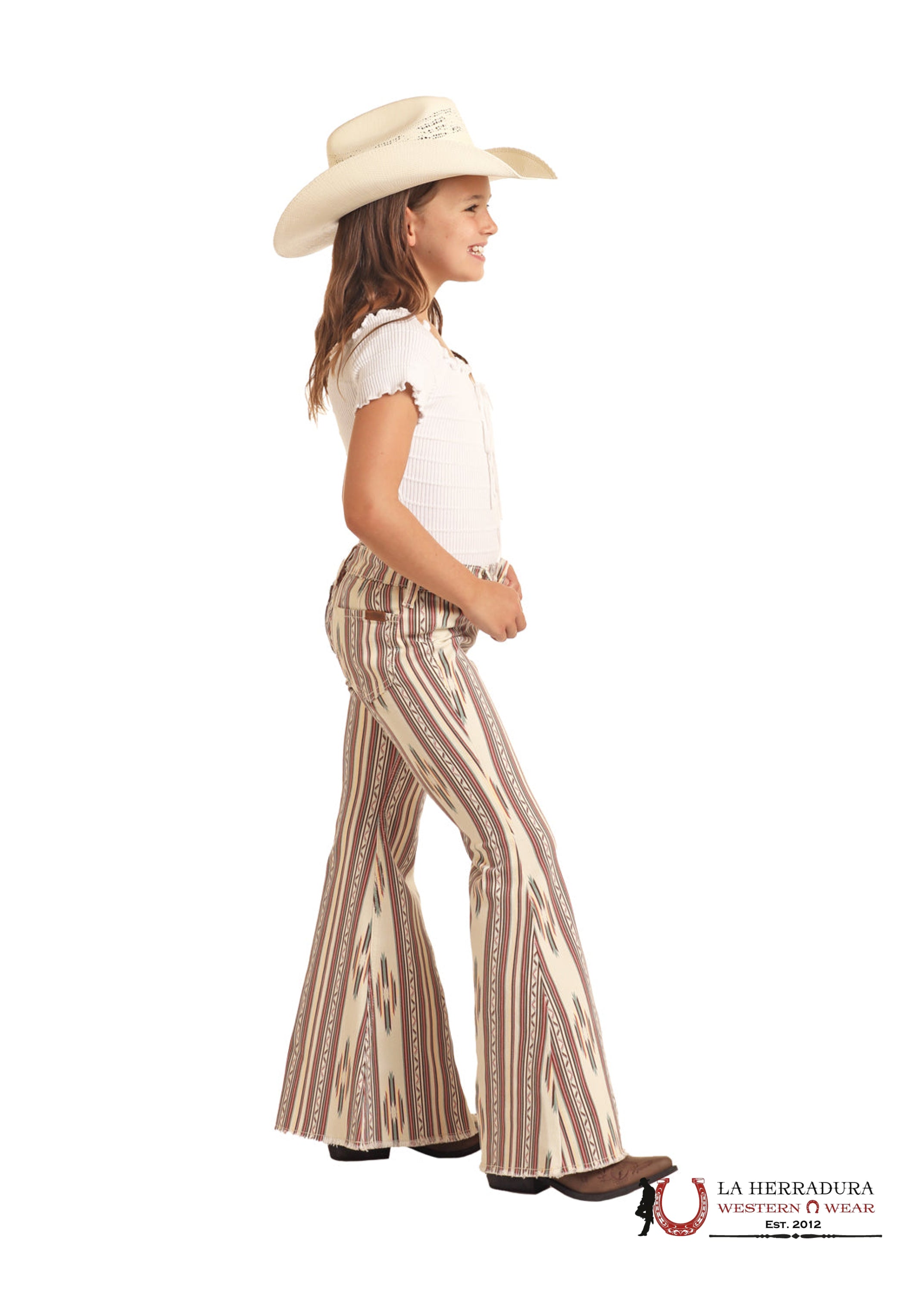 GIRLS ROCK & ROLL NATURAL AZTEC PRINT BUTTON BELL BG7PD03988 NIÑOS