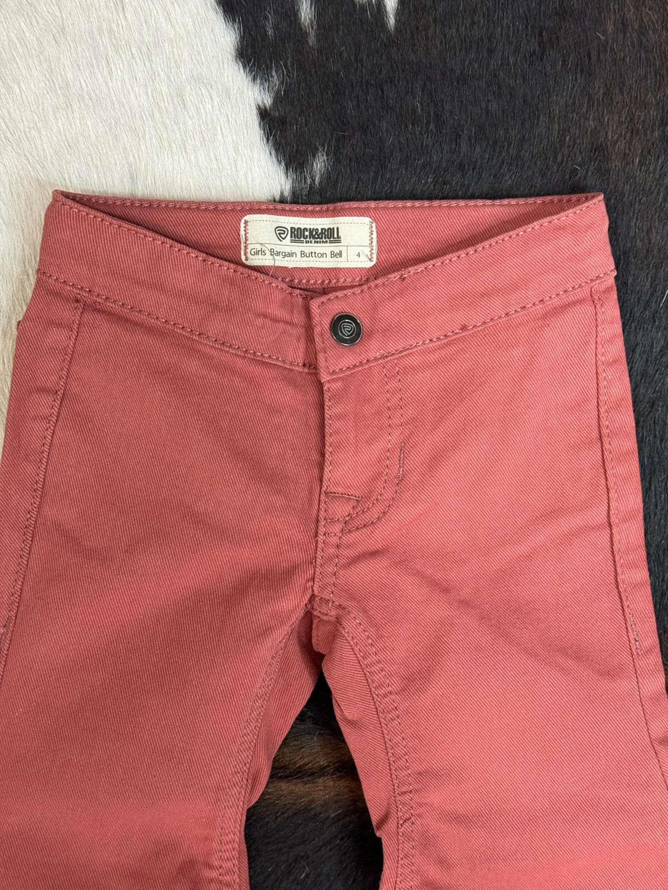 Girls Rock & Roll Rose/Mauve Rosy Brown Bell Bottom Niños
