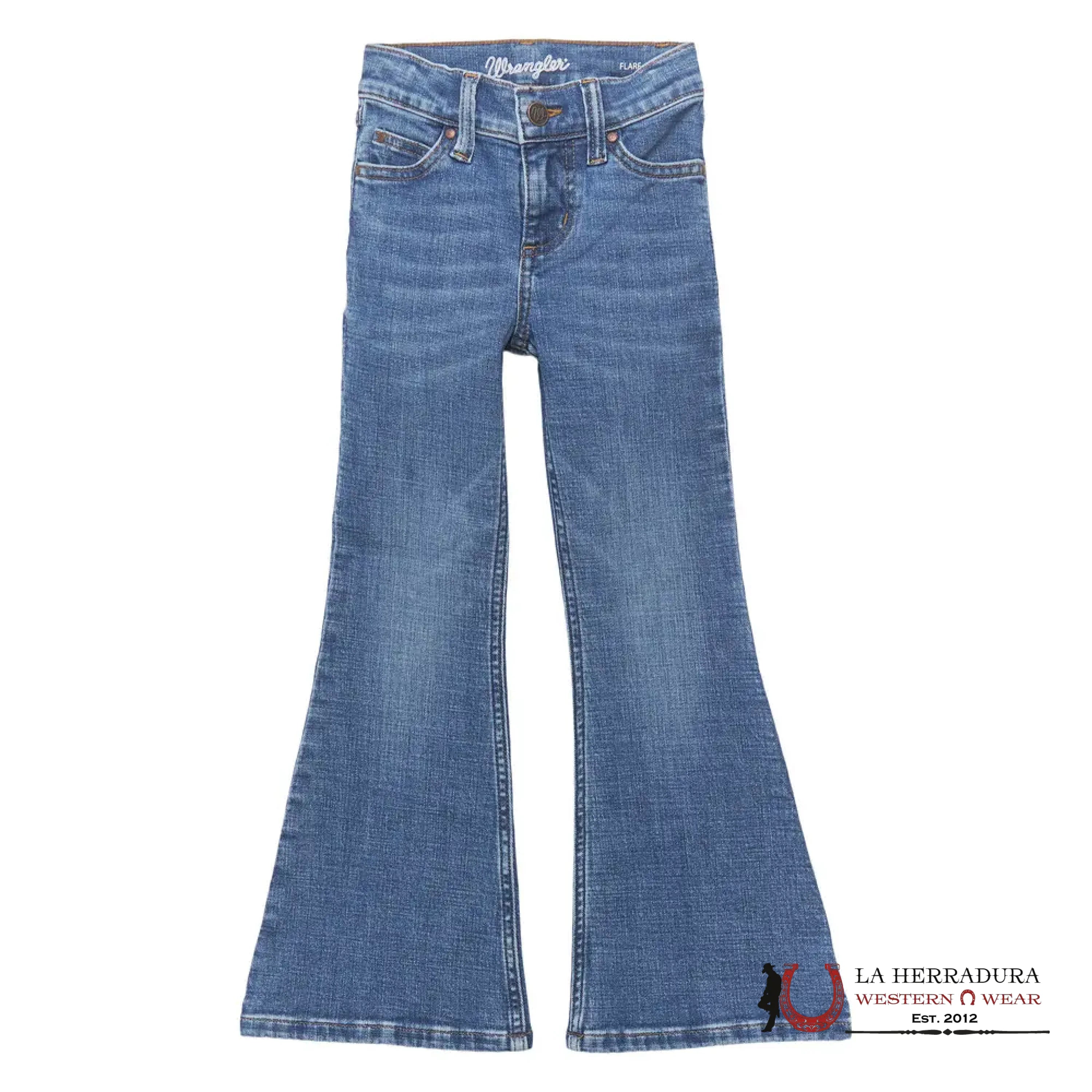 GIRLS WRANGLER FLARE BROWN ARROW JEAN 112353041 NIÑOS