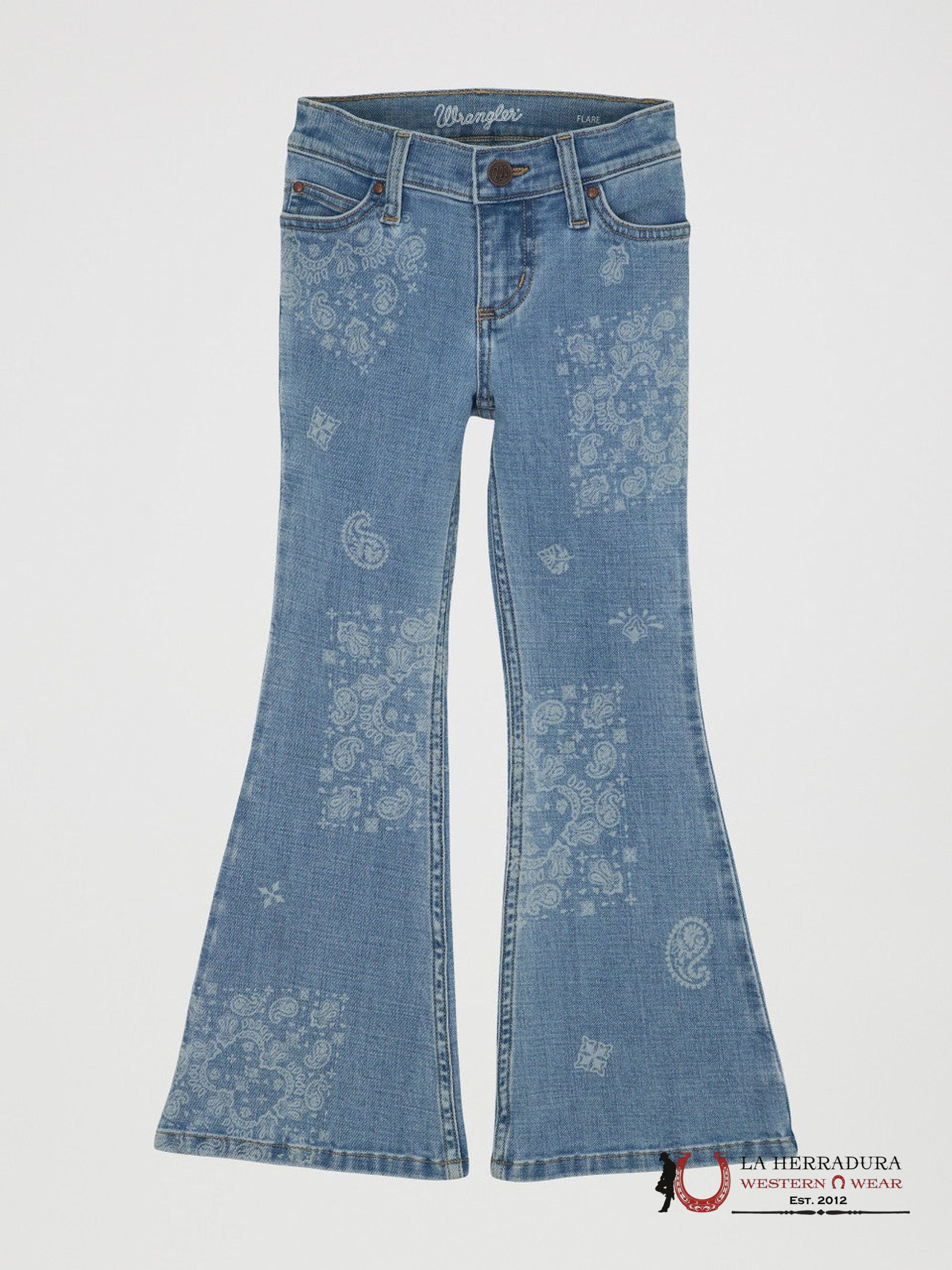 GIRLS WRANGLER JEANS LIGHT DENIM REG FLARE 112361274 NIÑOS