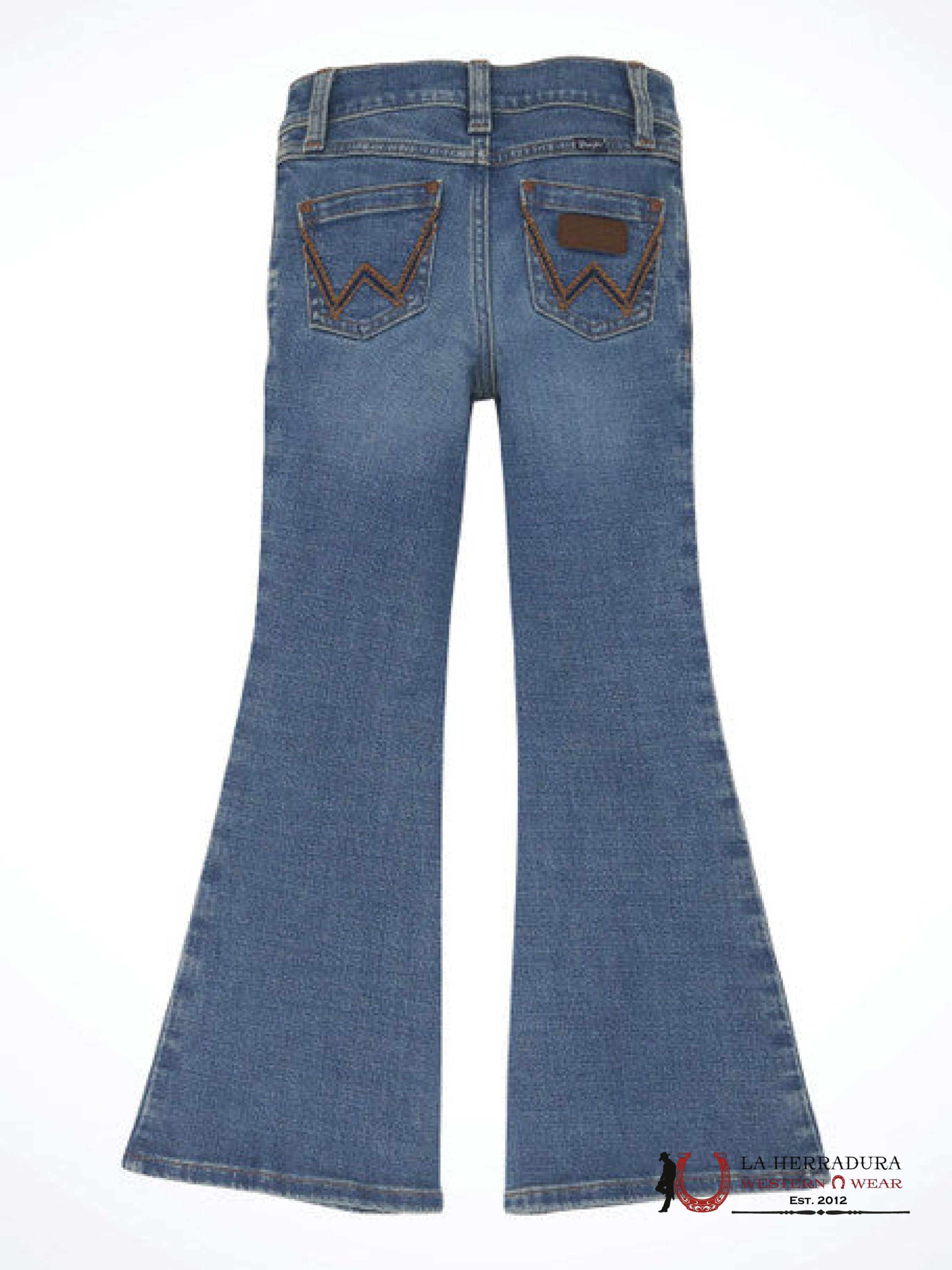 GIRLS WRANGLER JEANS LIGHT DENIM WITH BROWN SEAMS 112356533 NIÑOS