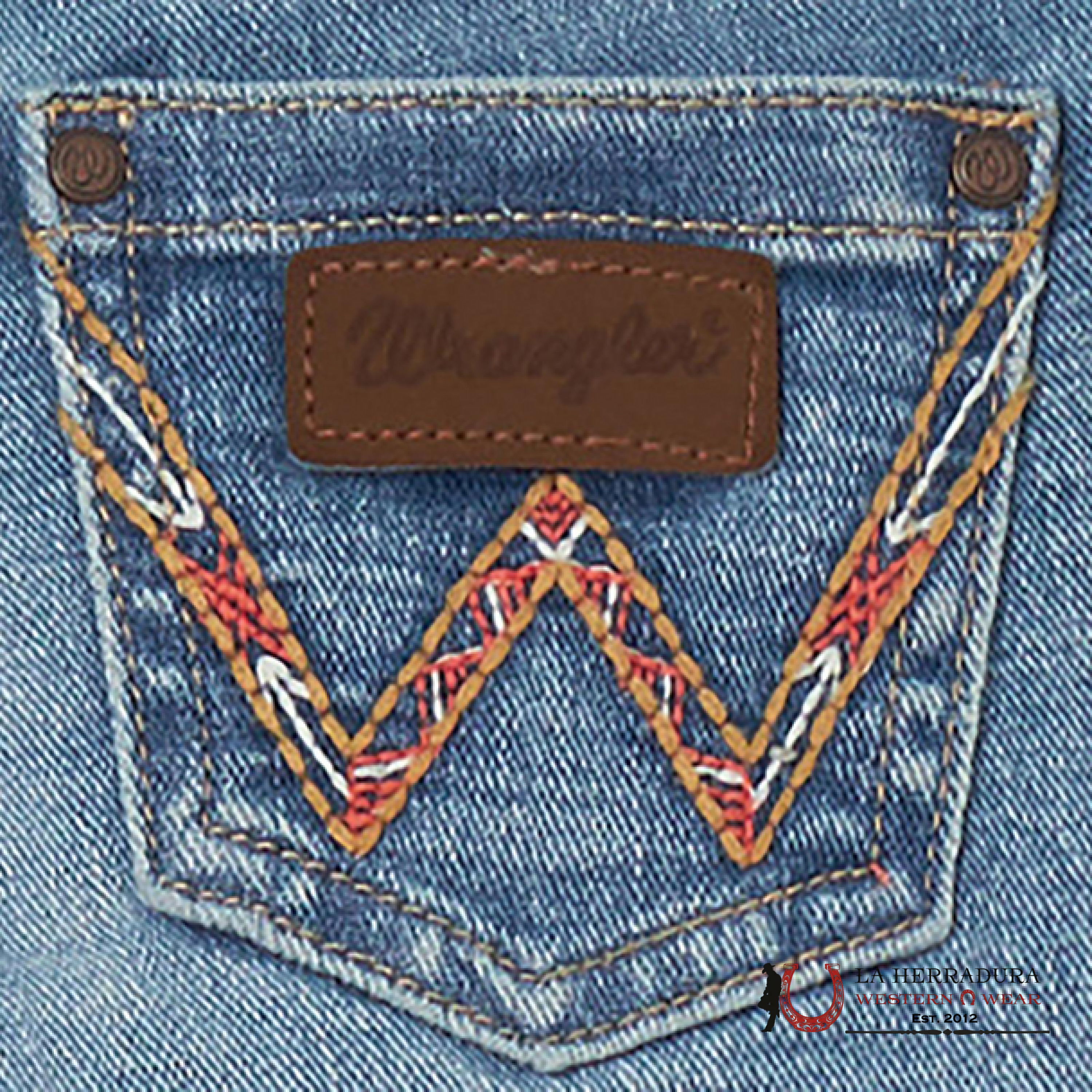 GIRLS WRANGLER JEANS SLIM LIGHT DENIM WITH PINK SEAMS 112344459 NIÑOS