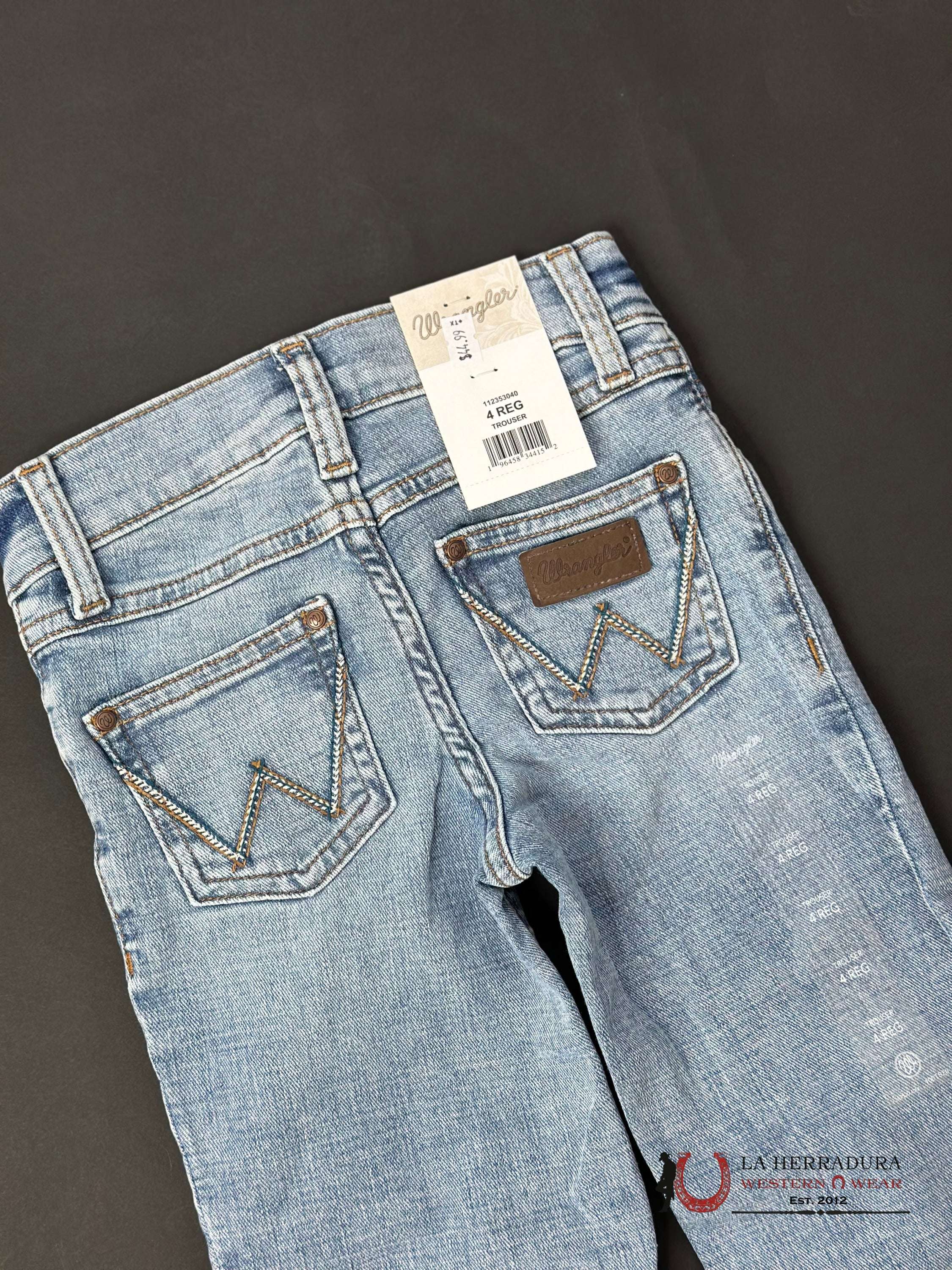 Girls Wrangler Light Wash Trouser Thru Jean 3040 Niños