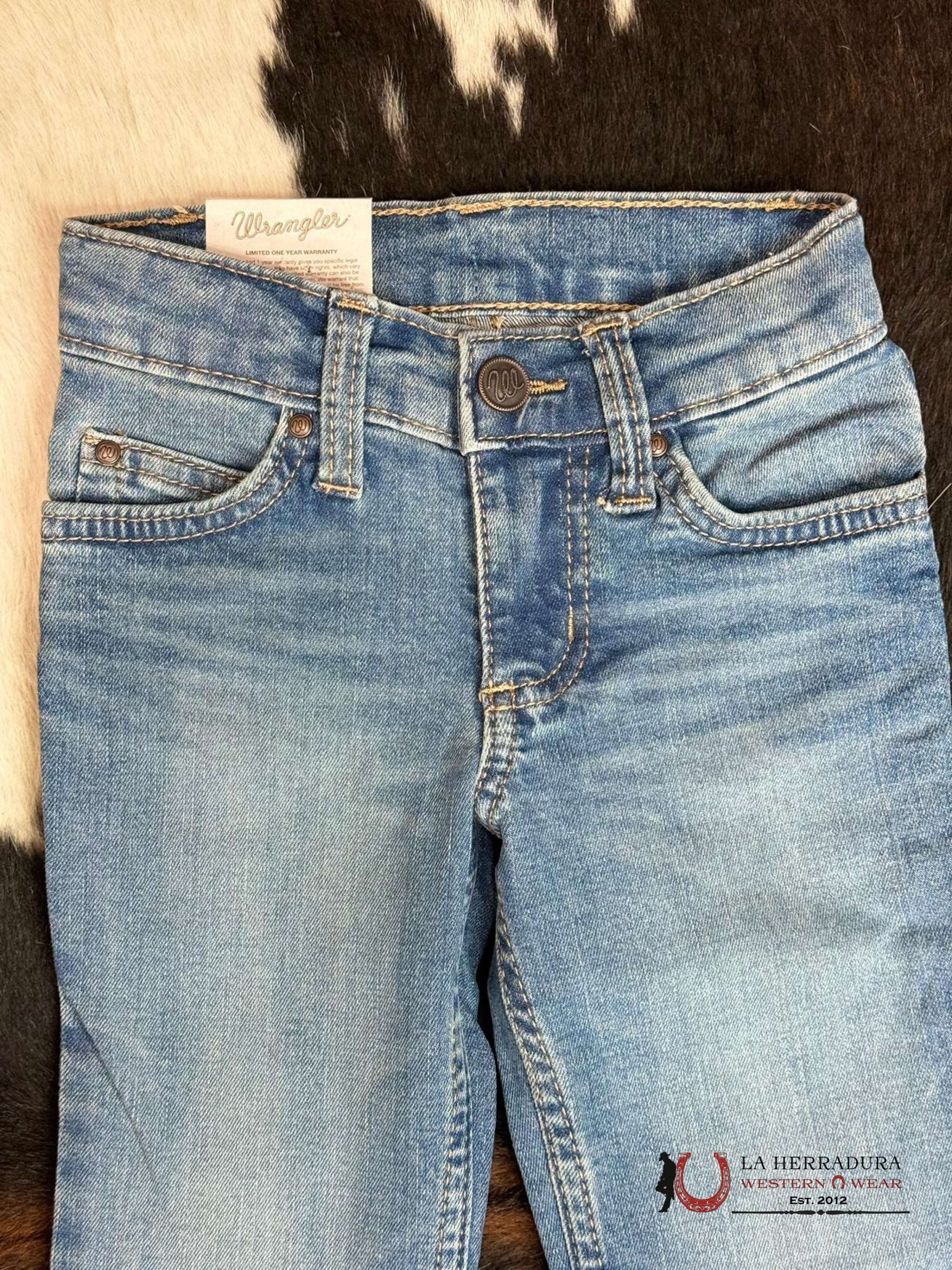 Girls Wrangler Slim Bootcut Light Back Pocket Design Niños