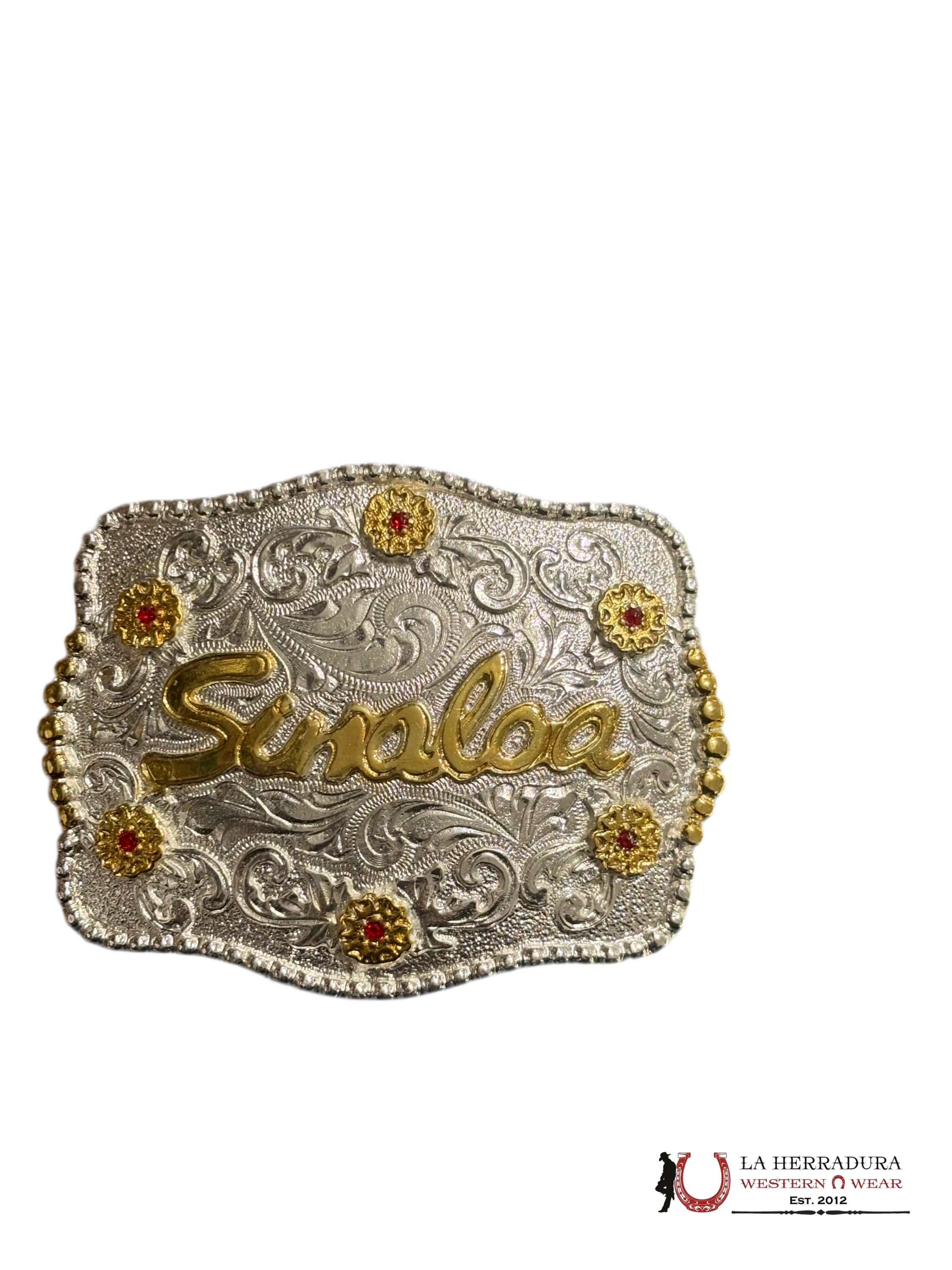 GOLD AND SILVER SINALOA SQUARE BUCKLE ACCESORIOS