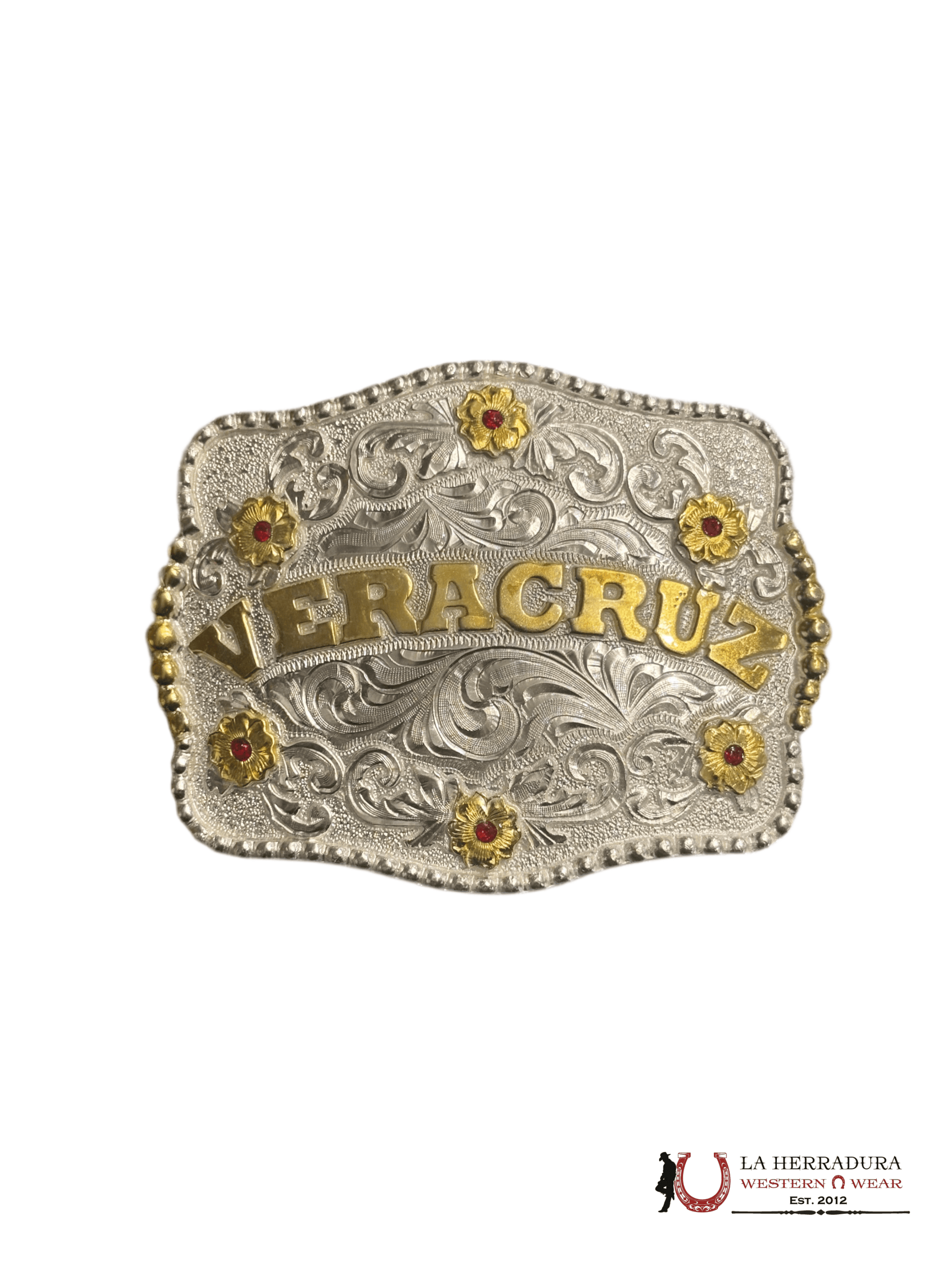 GOLD AND SILVER VERCRUZ SQUARE BUCKLE ACCESORIOS