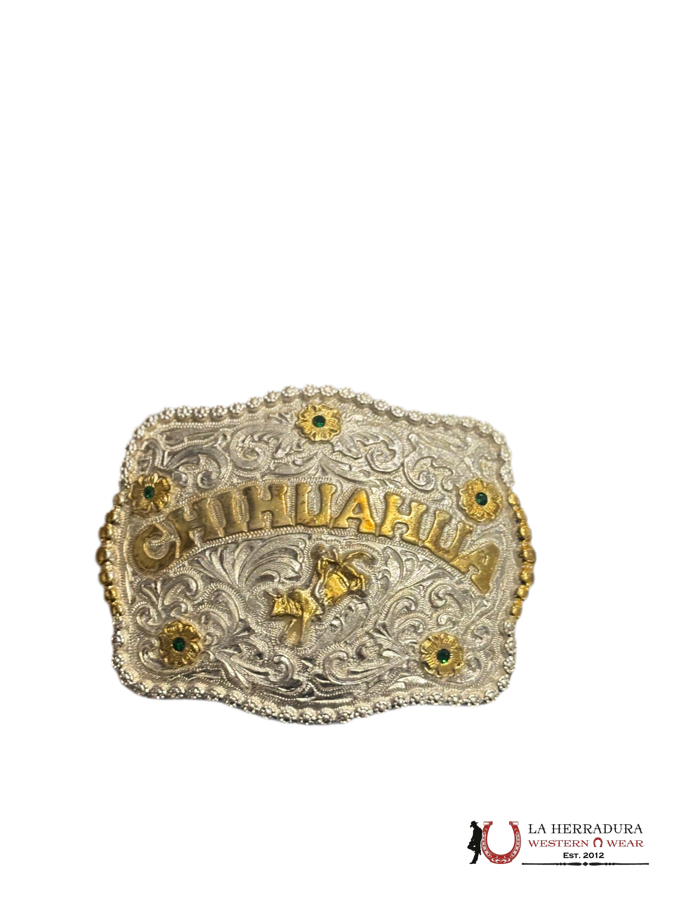 GOLD SILVER CHIHUAHUA HEBILLA ACCESORIOS