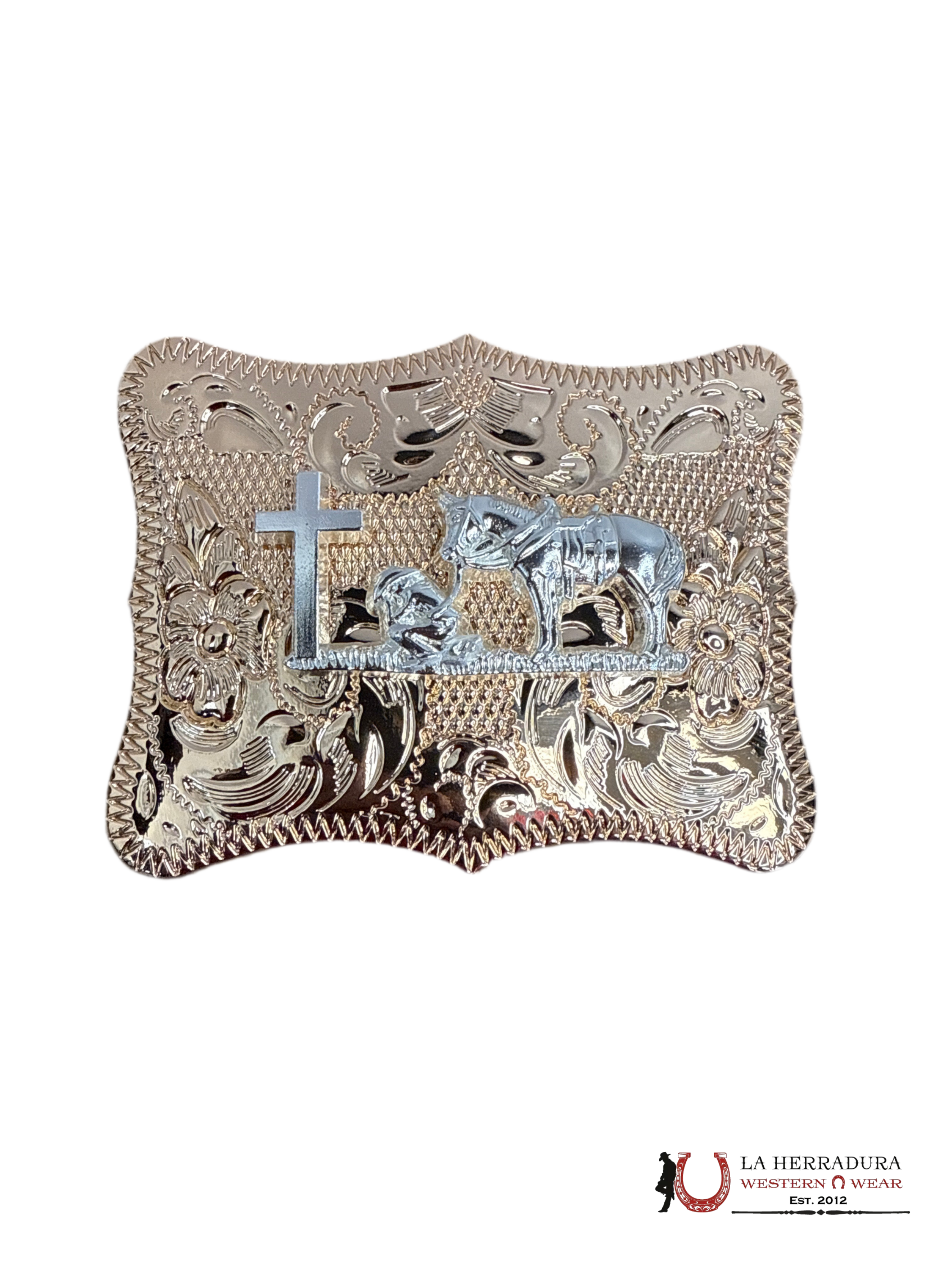 GOLD SQUARE JINETE BUCKLE 1 ACCESORIOS