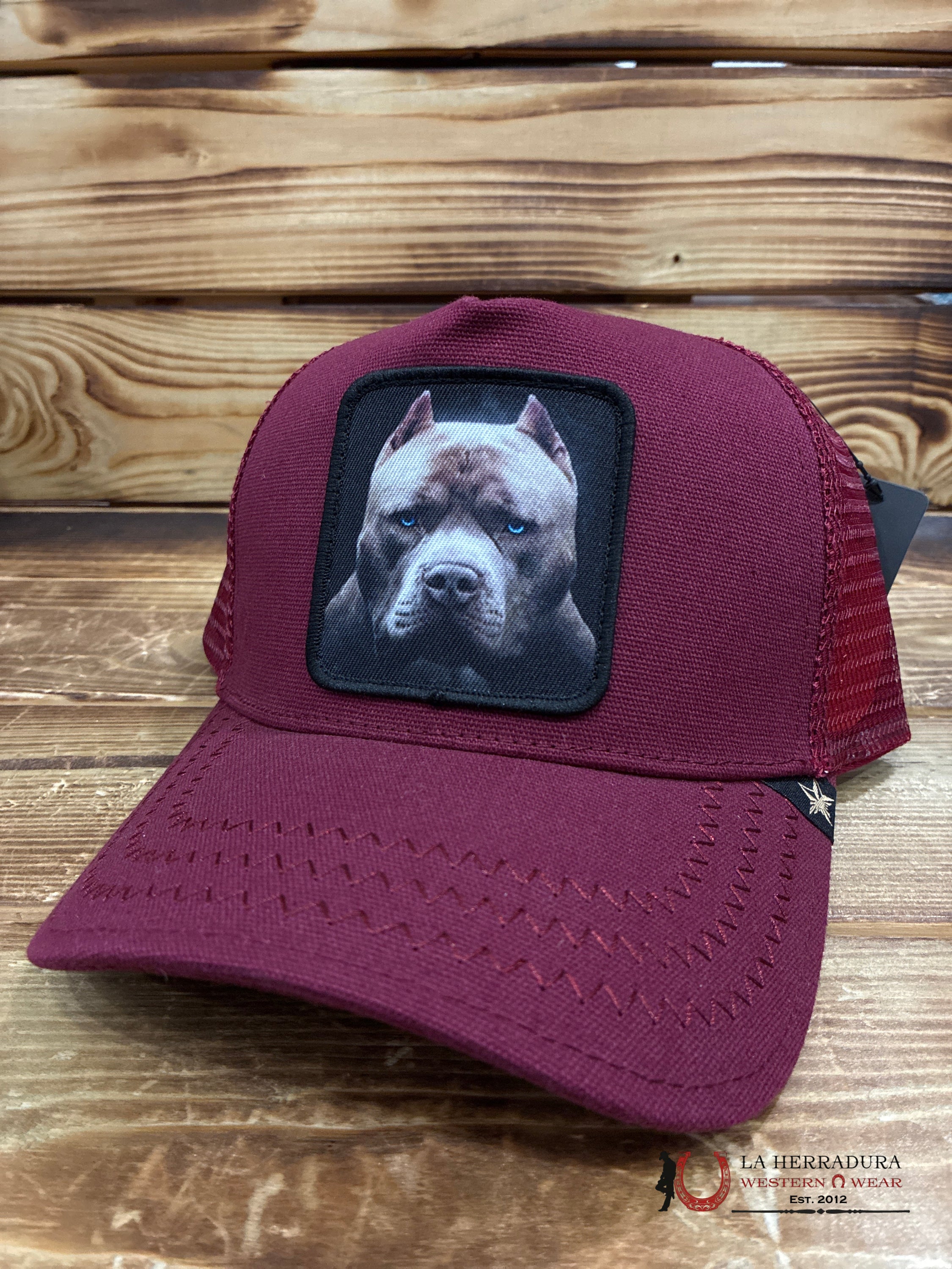 GOLD STAR TRUCKER HAT RED CAPS MENS GORRAS HOMBRES