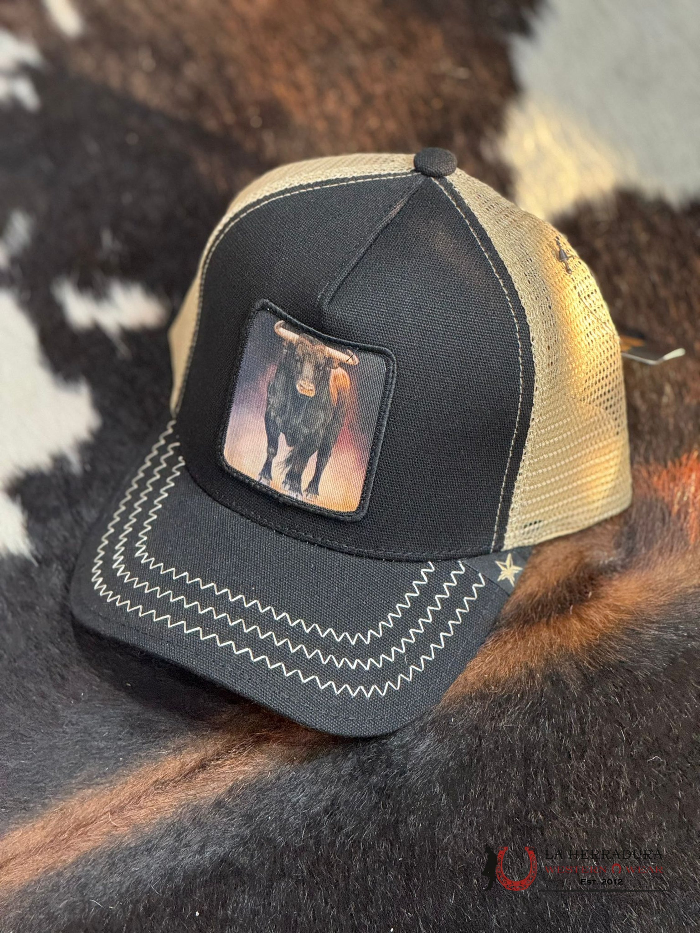Gorra Western All Black Bull Caps Mens Gorras Hombres