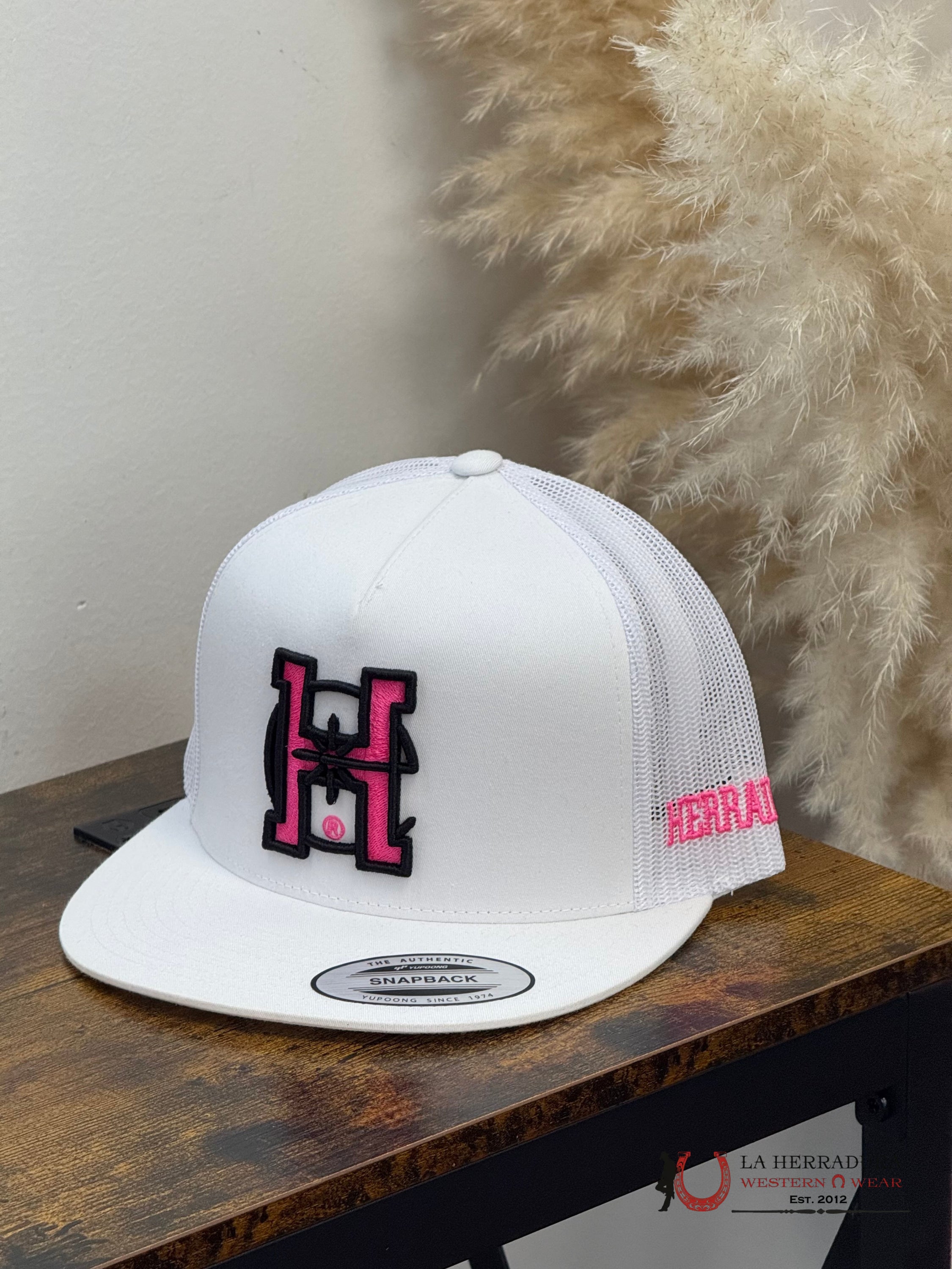 Herradero WHITE 102 rosa hat CAPS MENS GORRAS HOMBRES