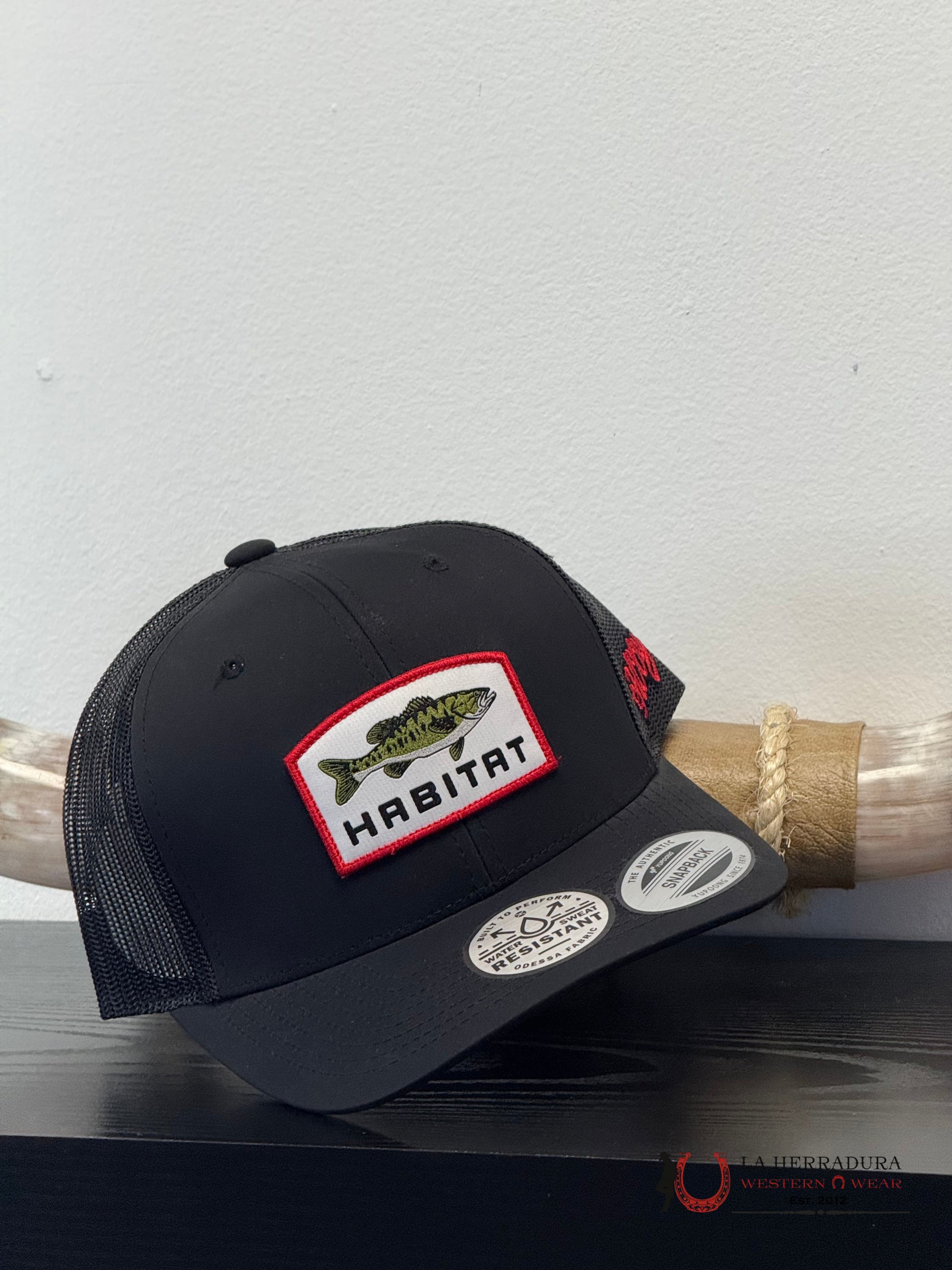 HOOEY 6009T- BK BLACK HABITAD CAPS MENS GORRAS HOMBRES