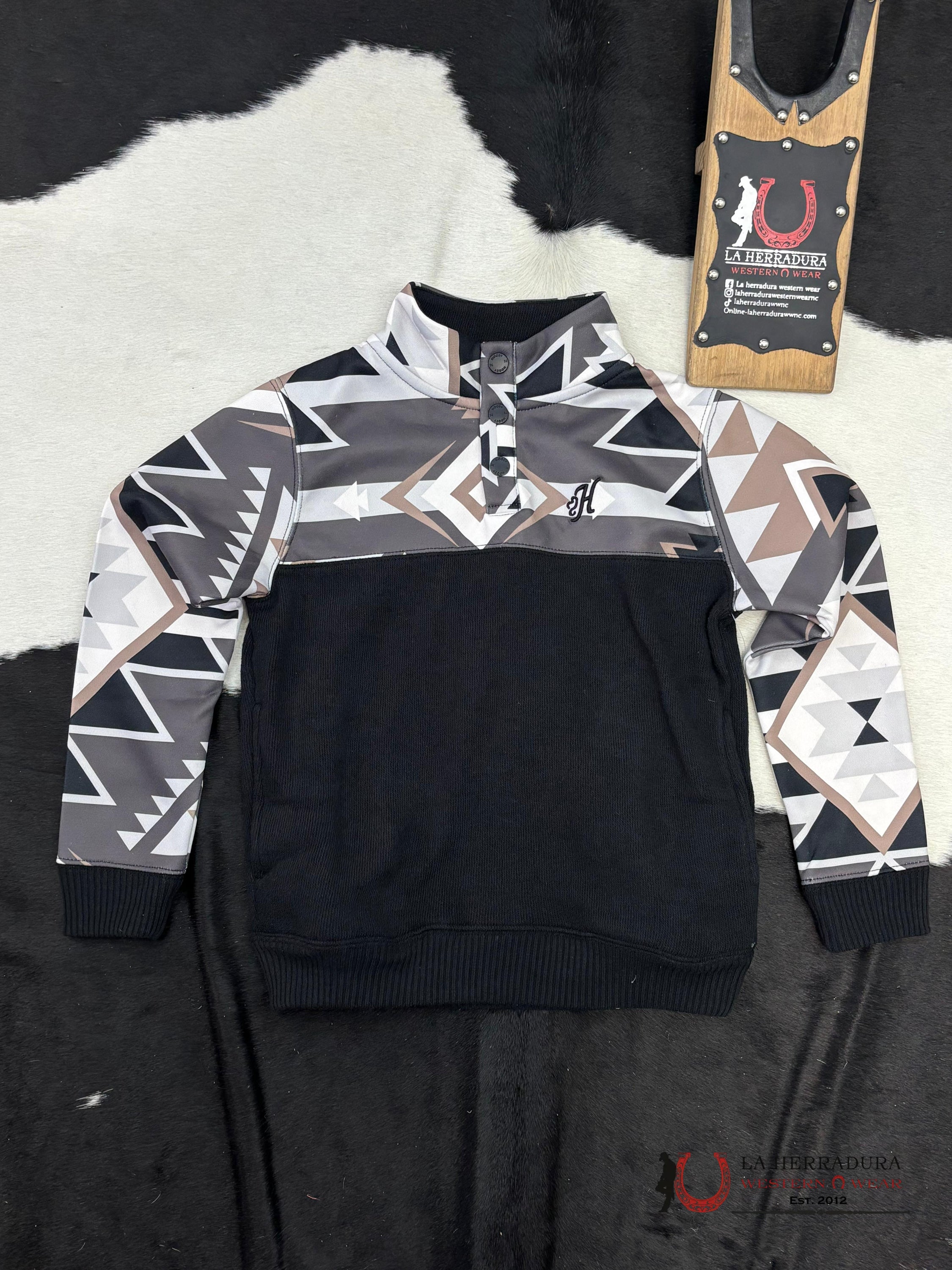 Hooey Boys Black Stevie Pullover Niños