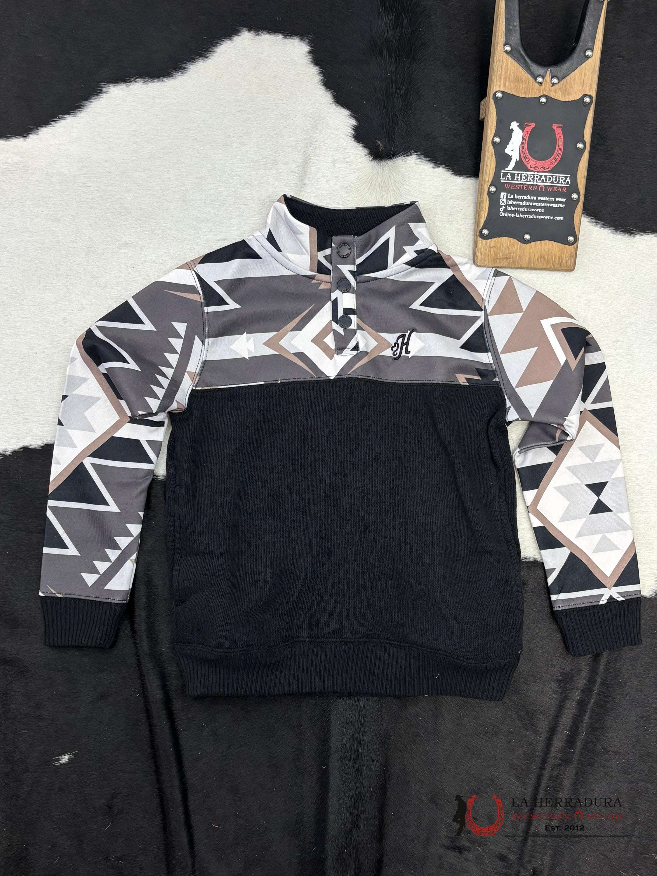 Hooey Boys Black Stevie Pullover Niños