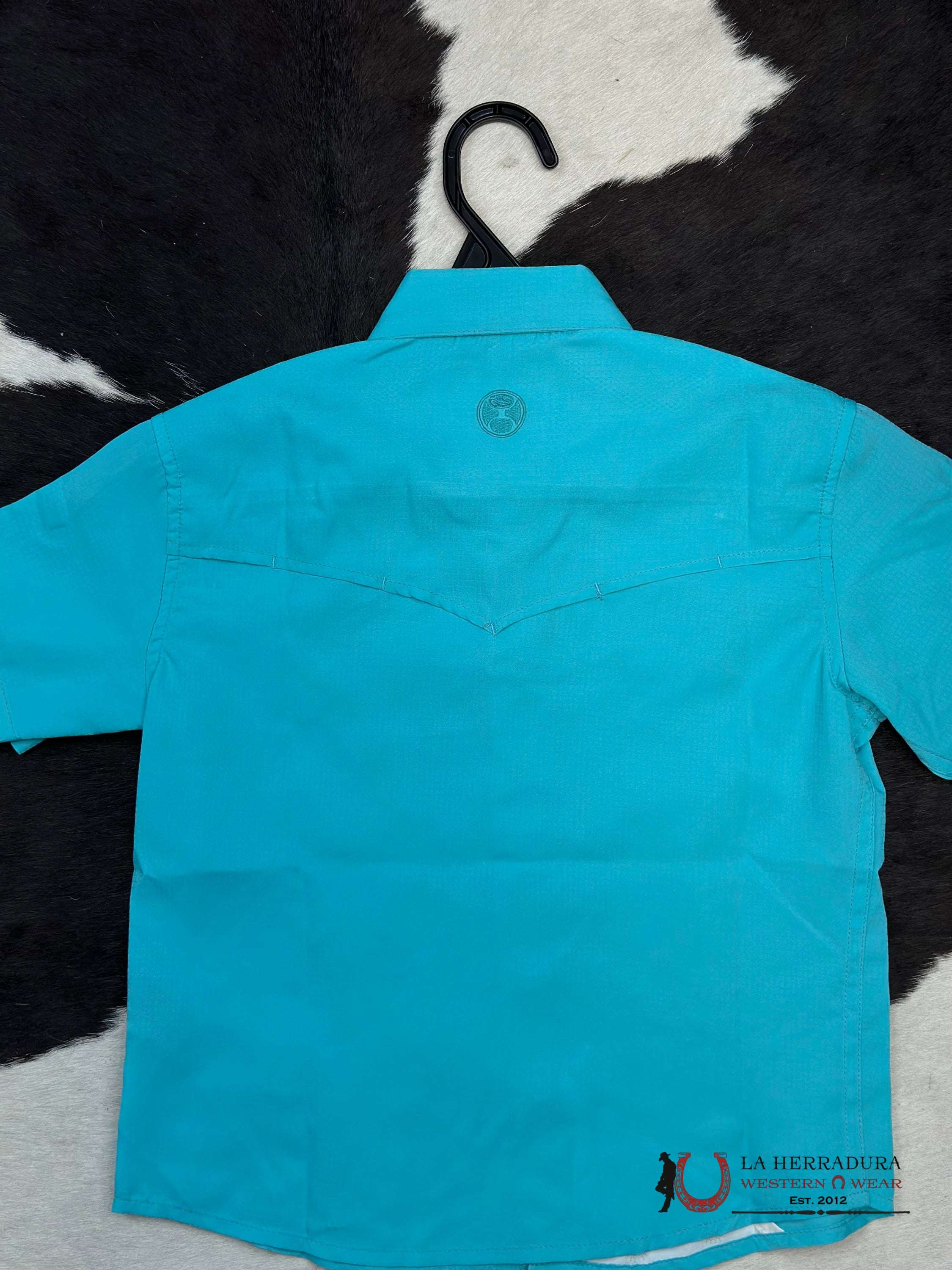 Hooey Boys Blue Curaco Snap Short Sleeve Niños