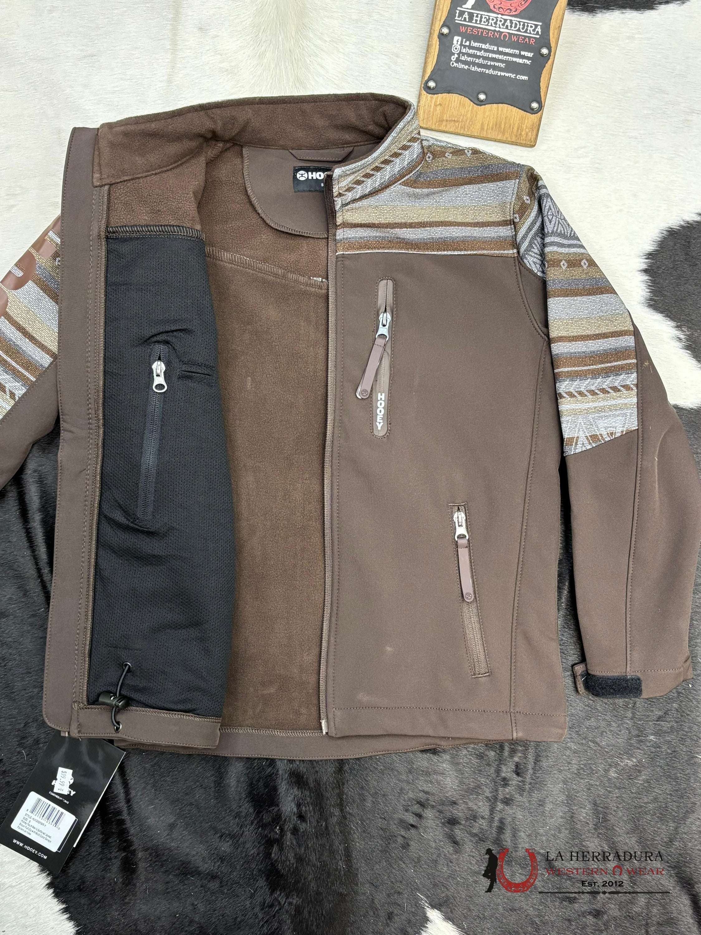 Hooey Boys Softshell Brown Full Zip Jacket Niños