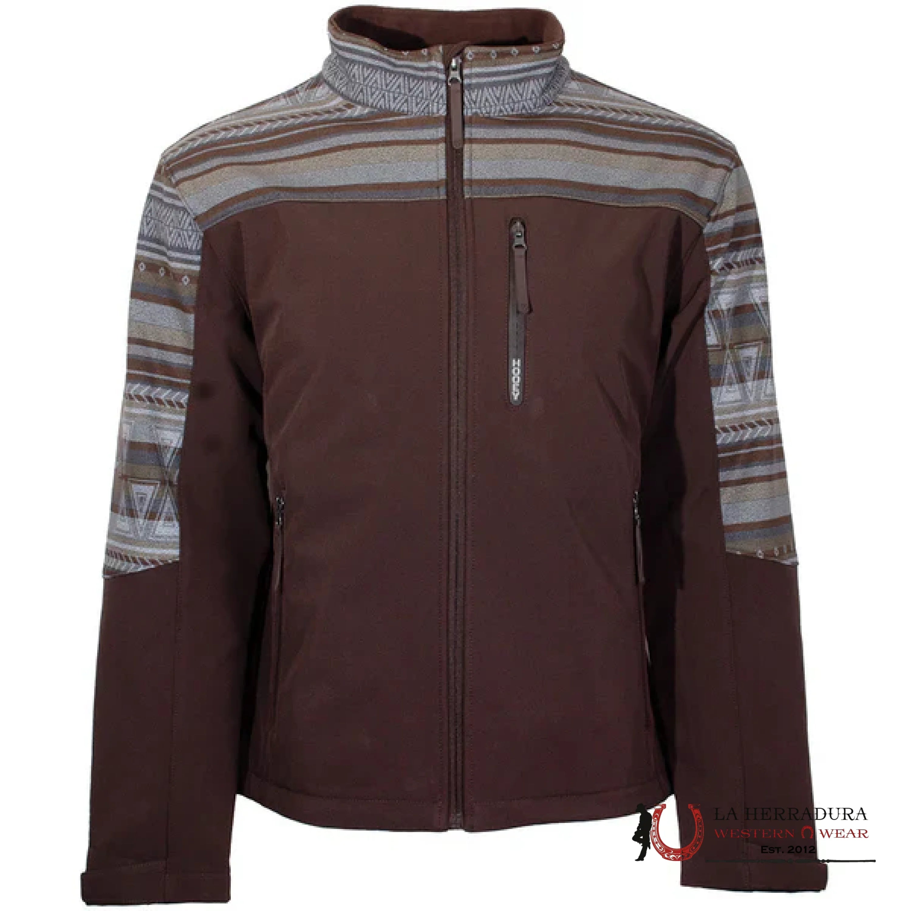 Hooey Boys Softshell Brown Full Zip Jacket Niños