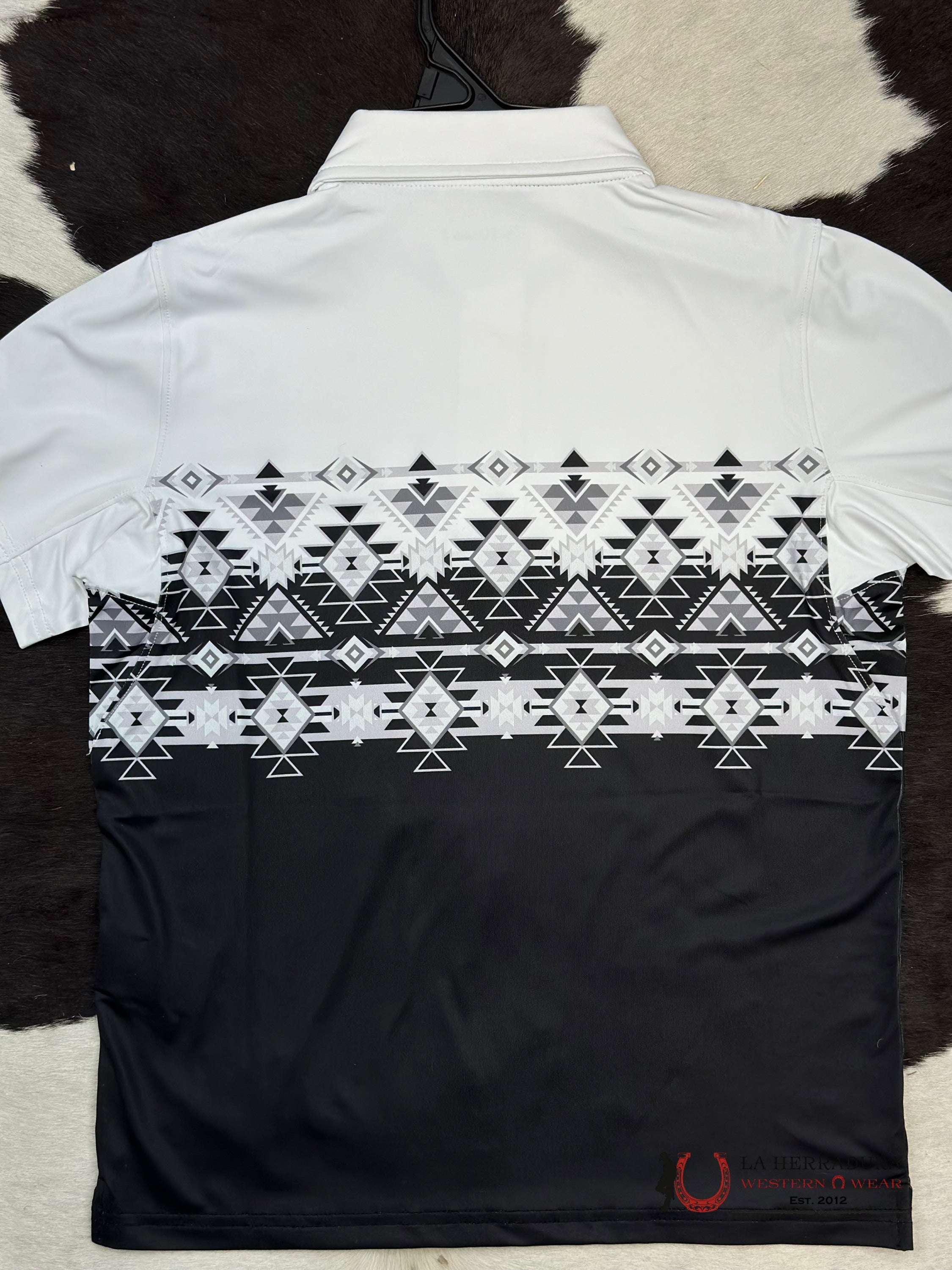 Hooey Boys The Weekender Black White Polo Niños