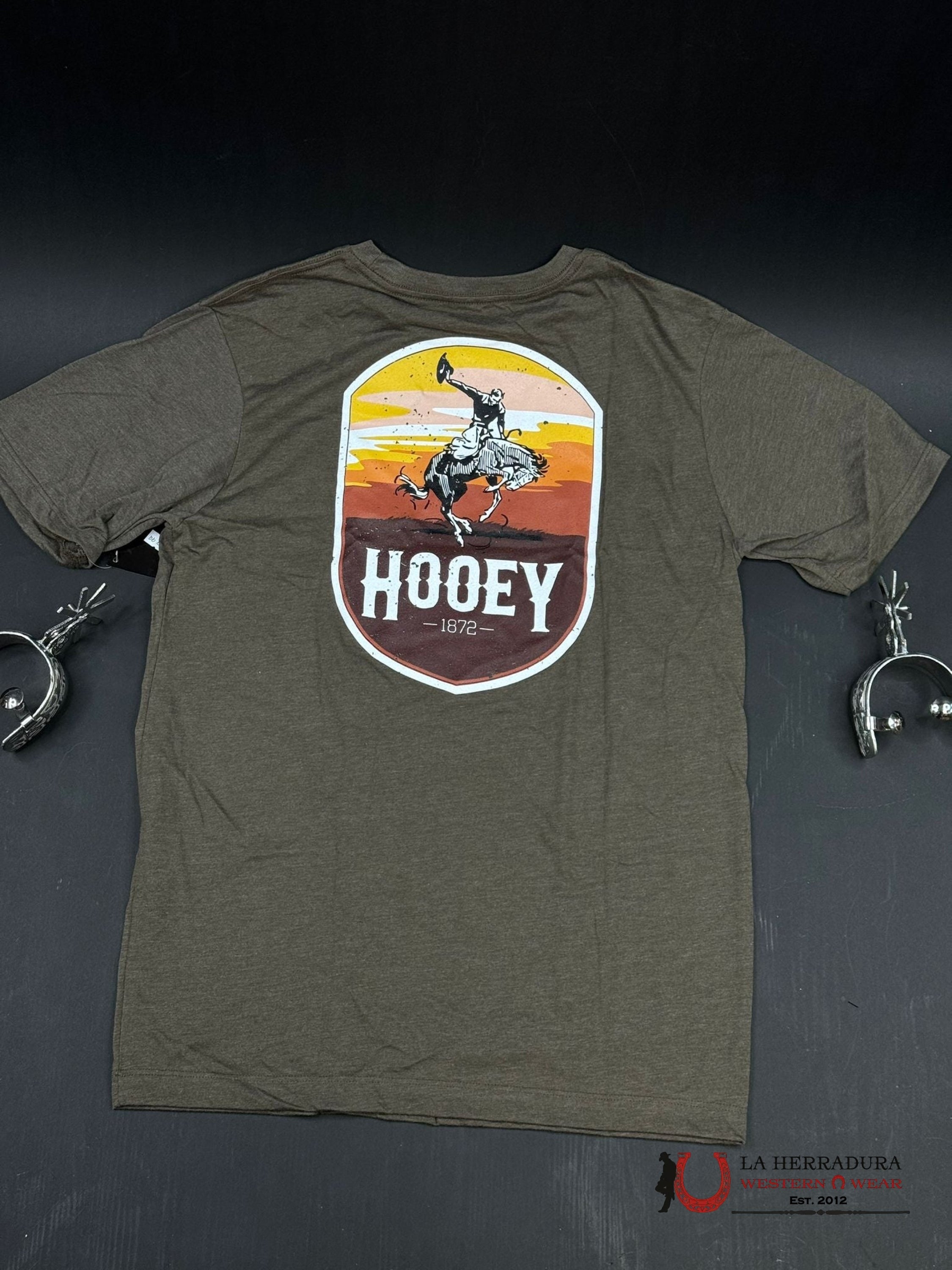 HOOEY ‘CHEYENNE’ KIDS TSHIRT - ORANGE/YELLOW/CREAM SS HT1548BR NIÑOS