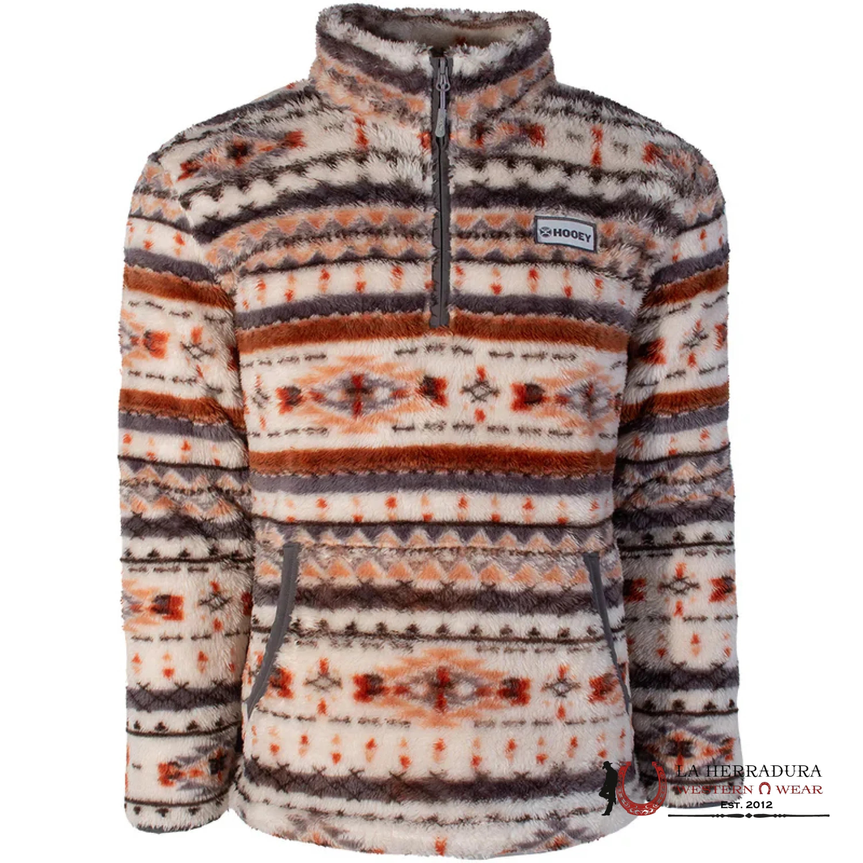 Hooey Fleece Pullover Cream/Aztec Niños