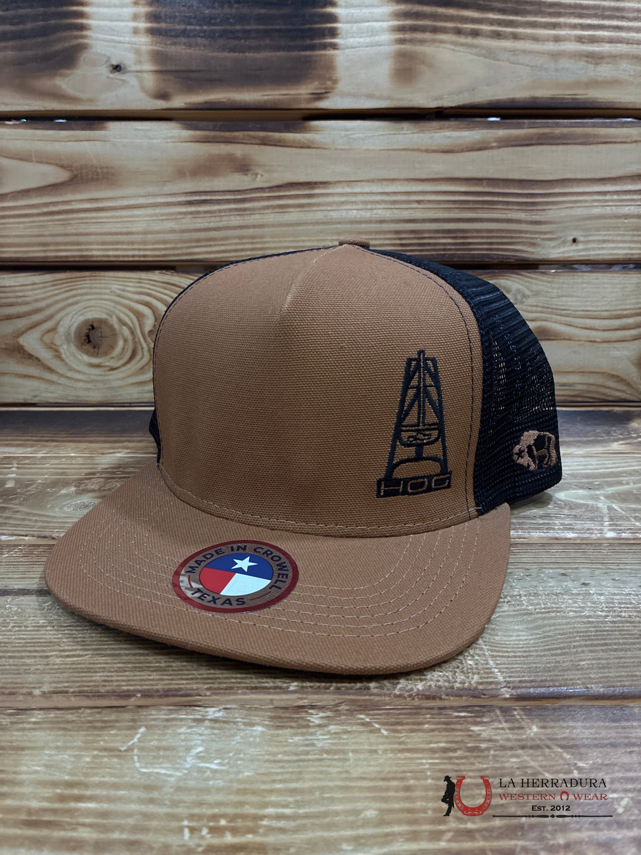 HOOEY HOG TAN/BLACK CAP CAPS MENS GORRAS HOMBRES