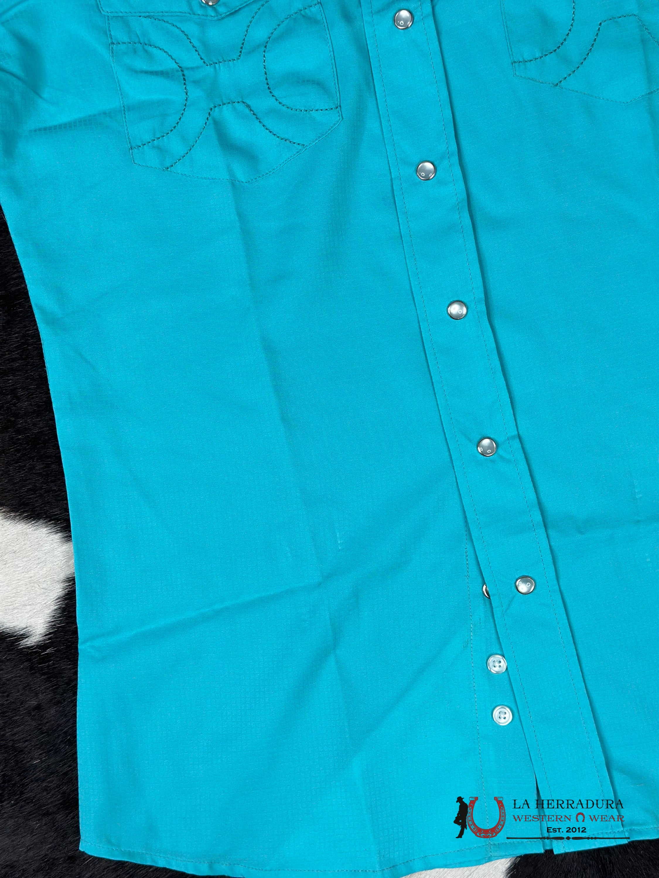 Hooey Men Blue Curaco Pearl Snap Short Sleeve Ropa Hombres