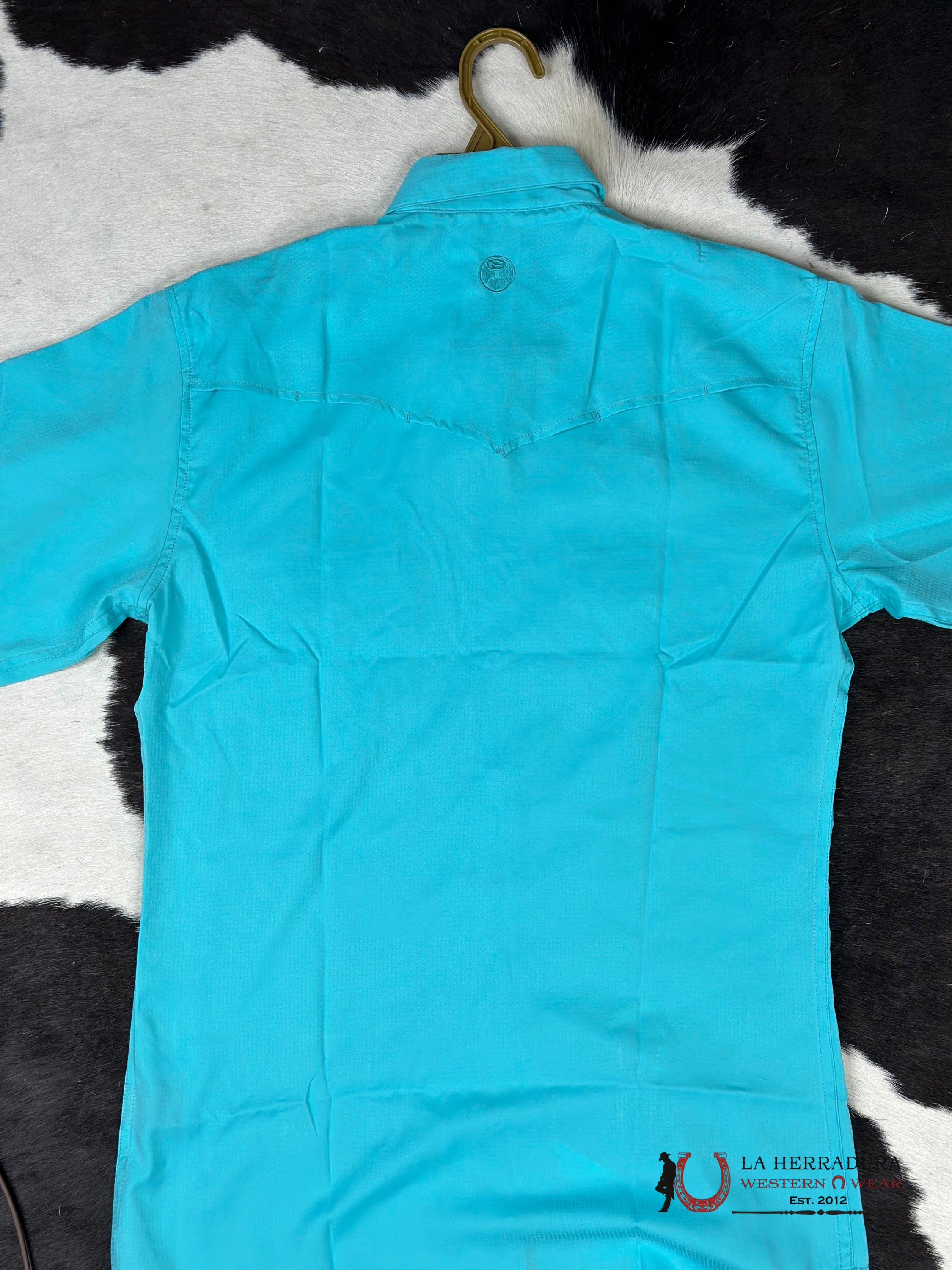 Hooey Men Blue Curaco Pearl Snap Short Sleeve Ropa Hombres