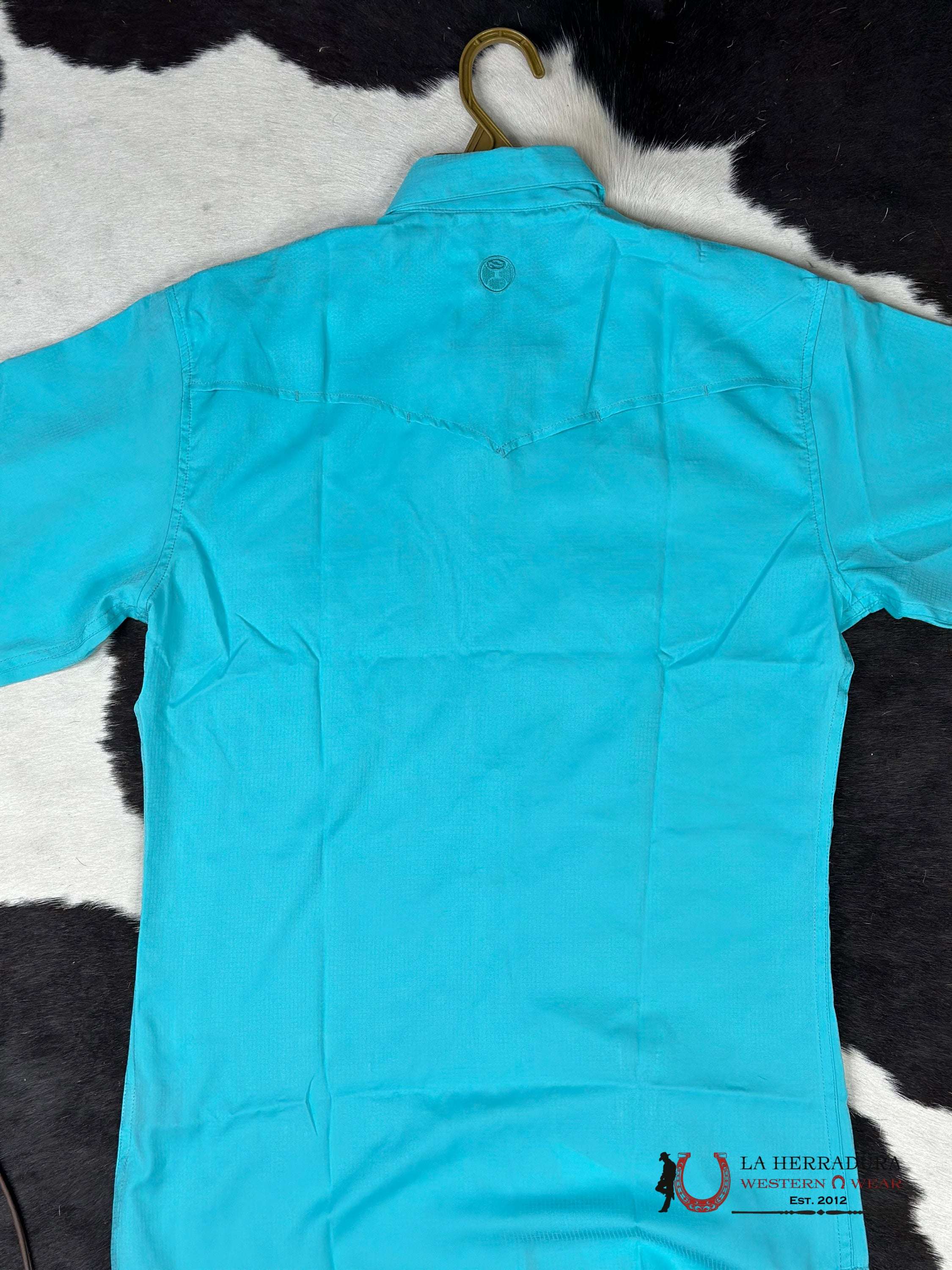 Hooey Men Blue Curaco Pearl Snap Short Sleeve Ropa Hombres
