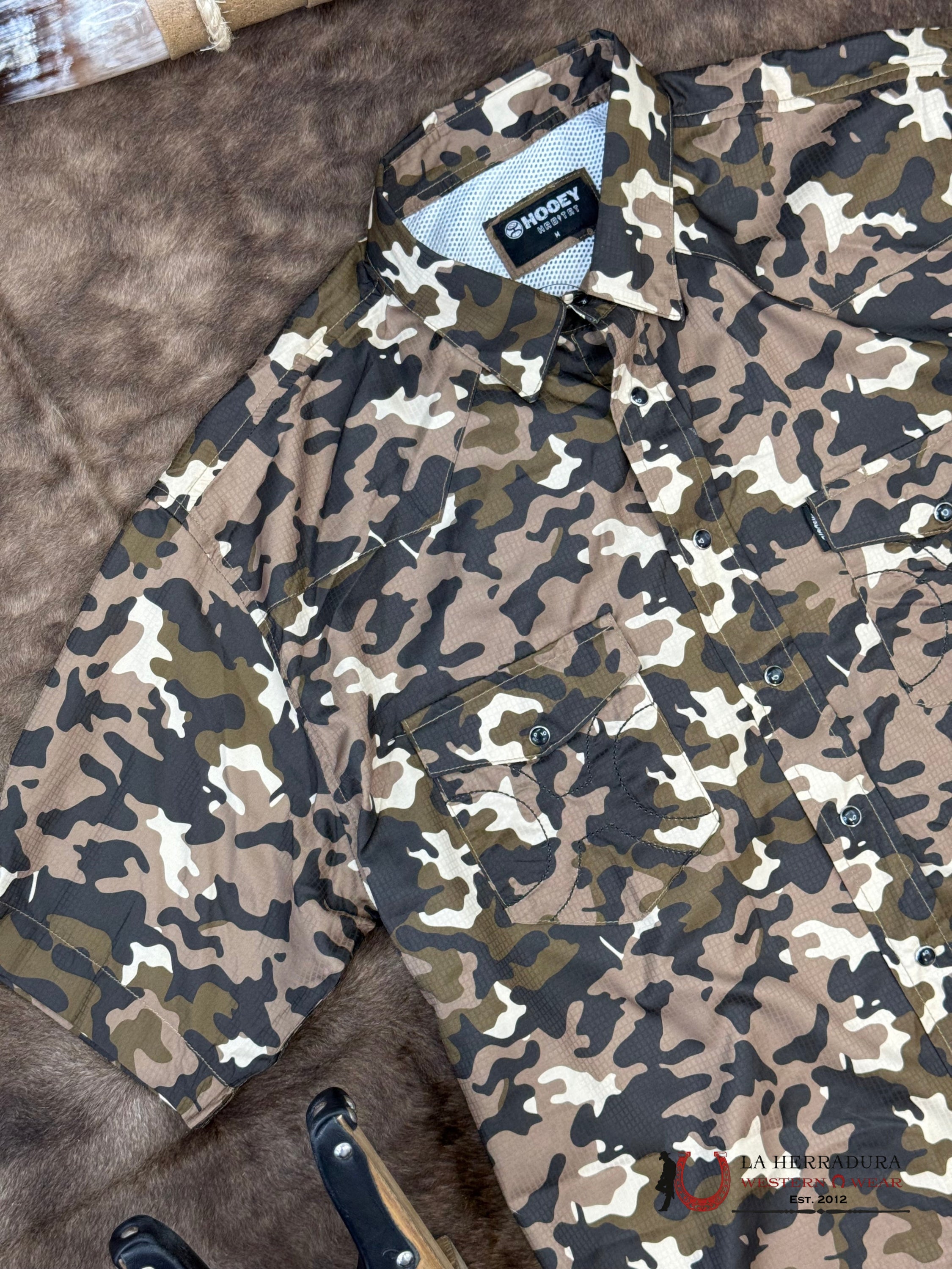 HOOEY Camo Pattern Short Sleeve ROPA HOMBRES