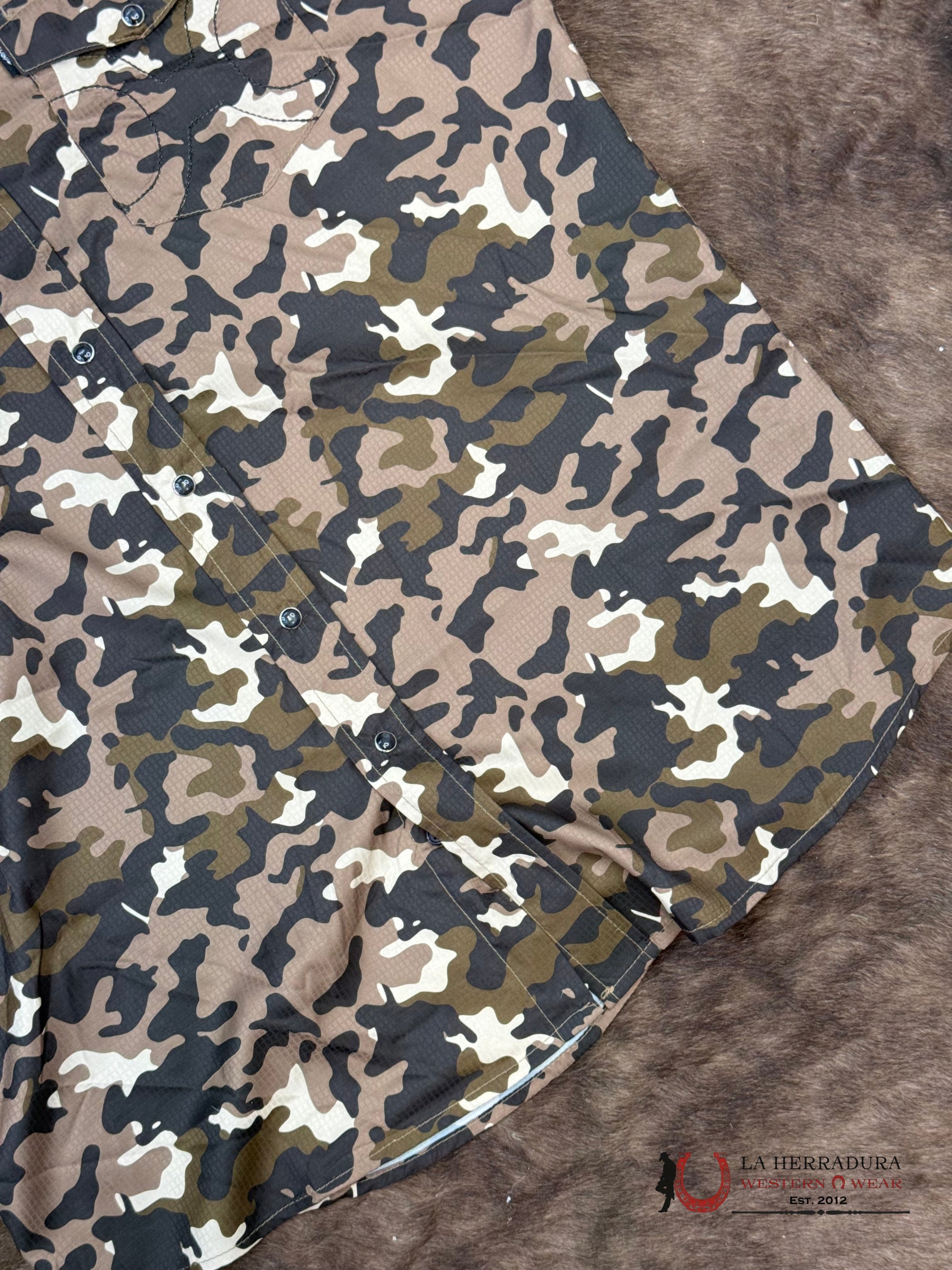 HOOEY Camo Pattern Short Sleeve ROPA HOMBRES