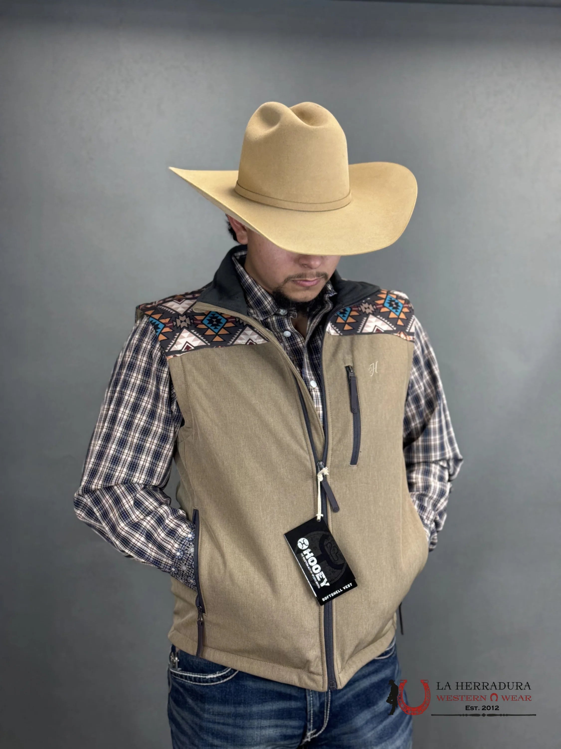 Hooey Mens Softshell Vest Aztec Brown Ropa Hombres