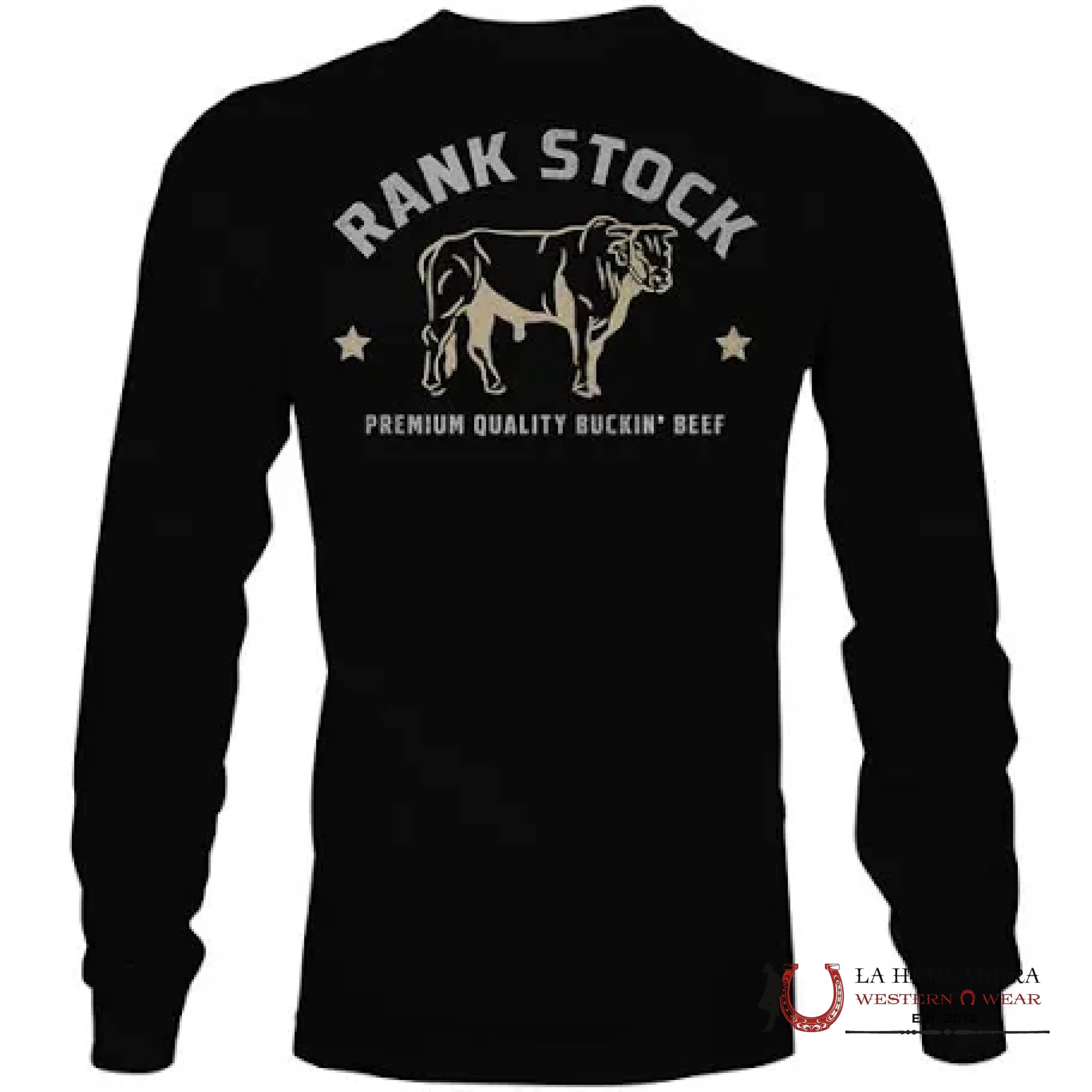 HOOEY MENS TSHIRT CHARBRAY BLACK CREW RANK STOCK LONG SLEEVE HT1784BK ROPA HOMBRES