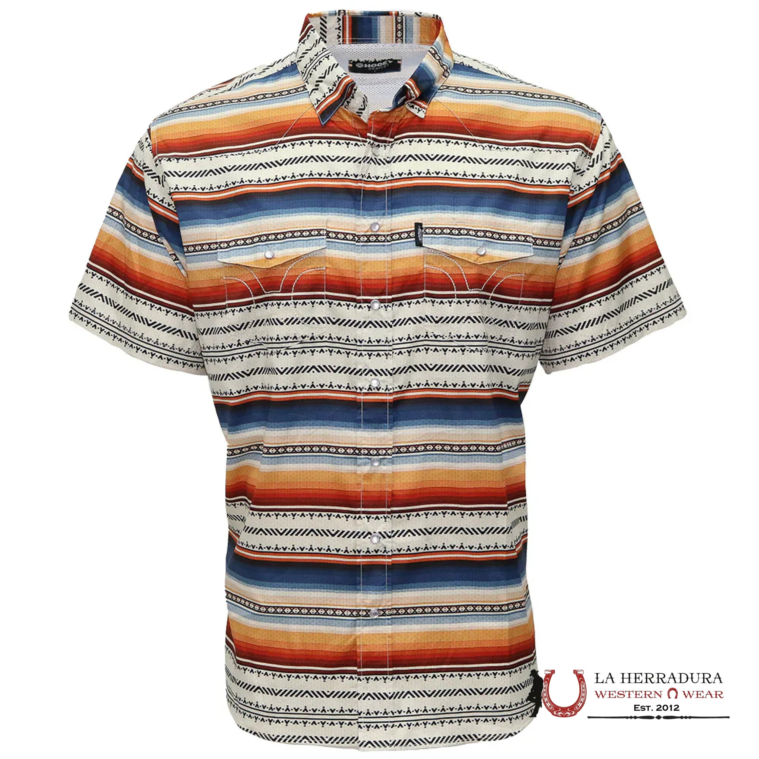 HOOEY Multi Color Serape Pattern Short Sleeve ROPA HOMBRES