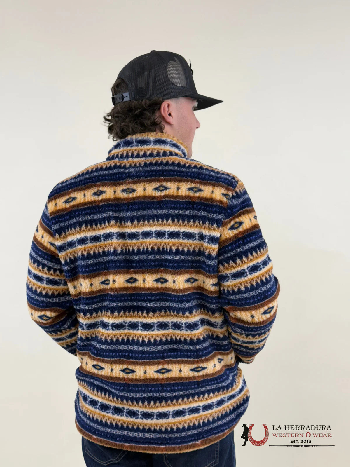 HOOEY MENS PULLOVER NAVY FLEECE HFP015NVTN