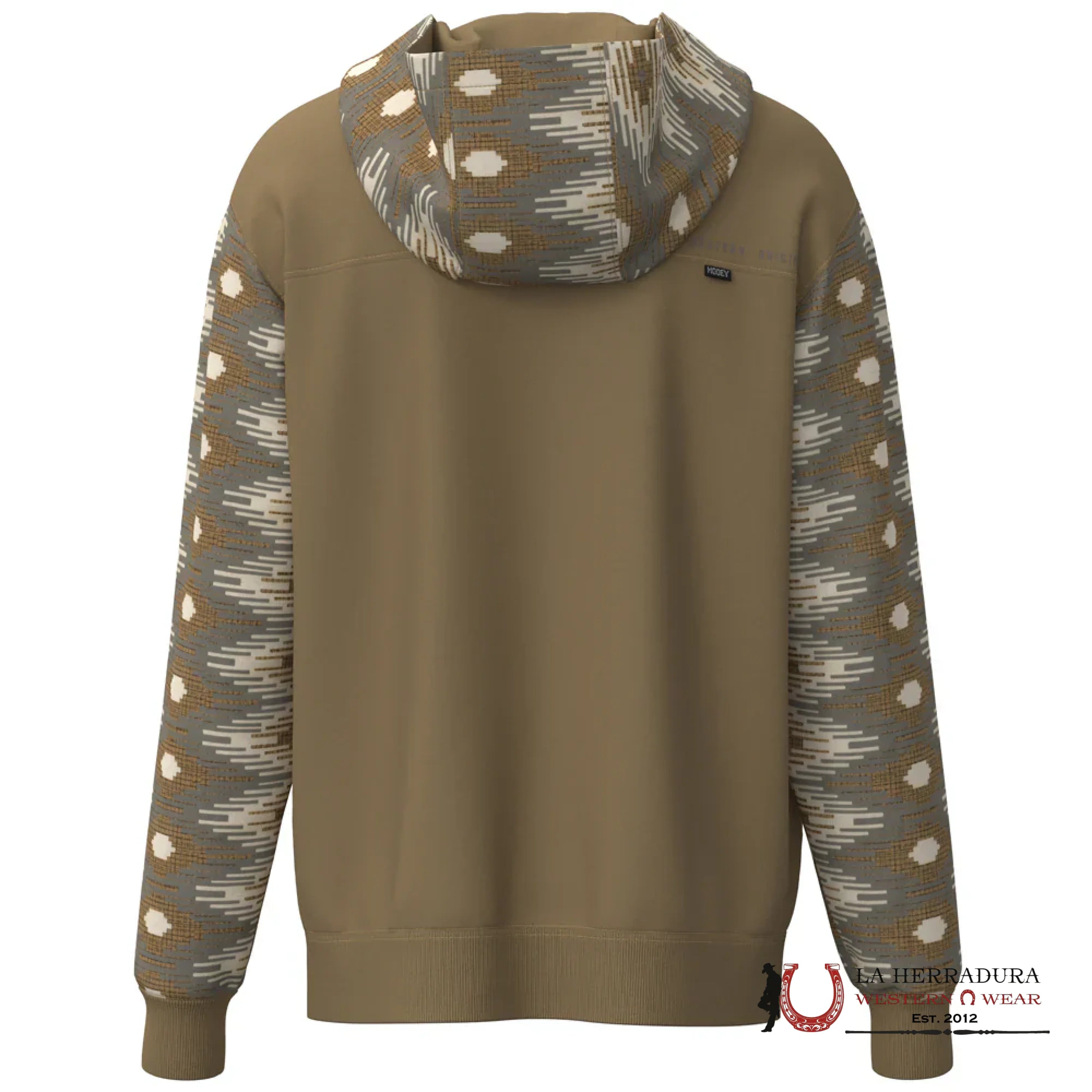 Hooey® Men’s Hoodie ’Lock-Up’ Tan W/ Cream/Tan Aztec Pattern Tncr-S Ropa Hombres
