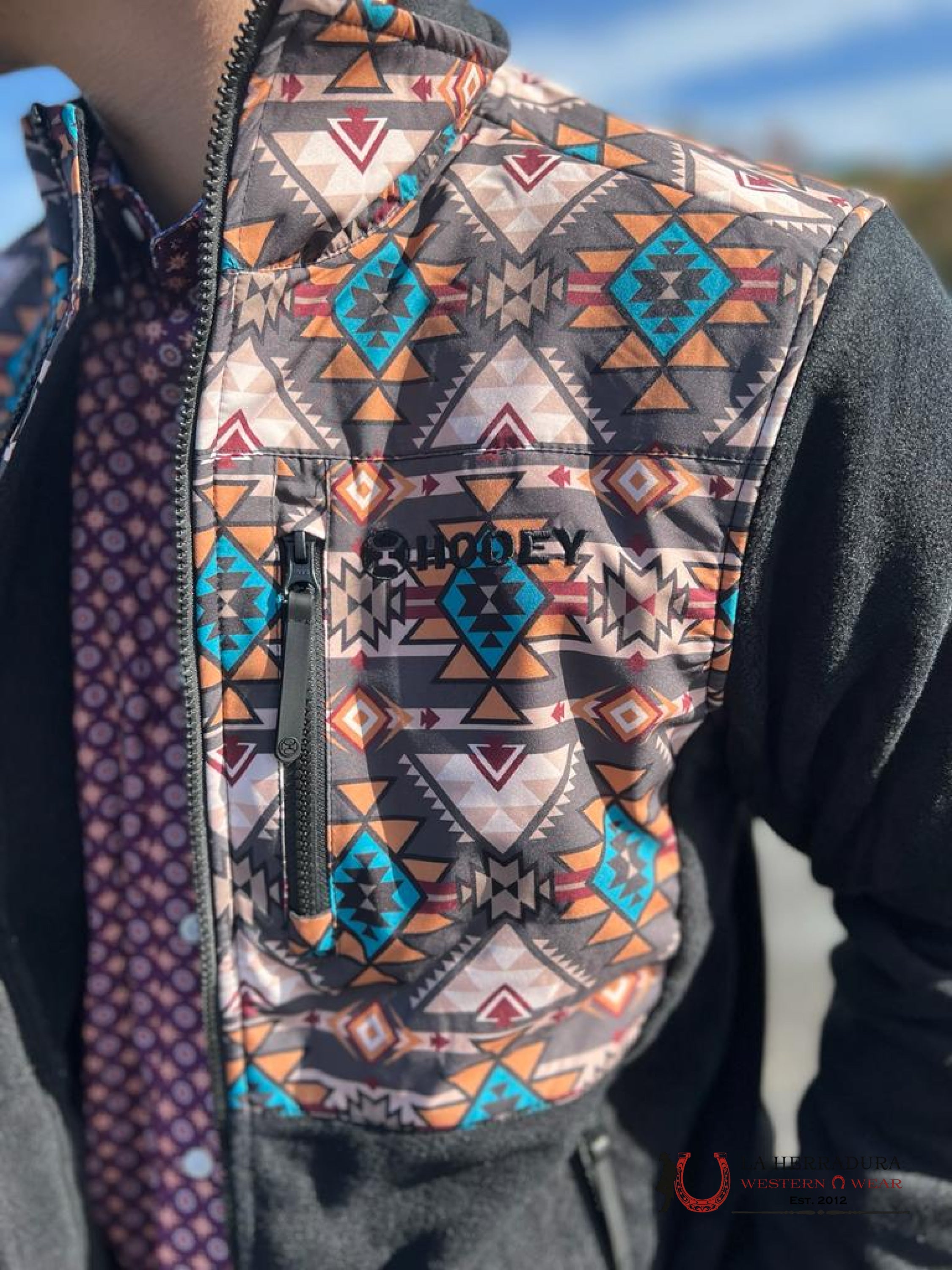 Hooey® Men’s Jacket Aztec Printed Brown Tech Ropa Hombres