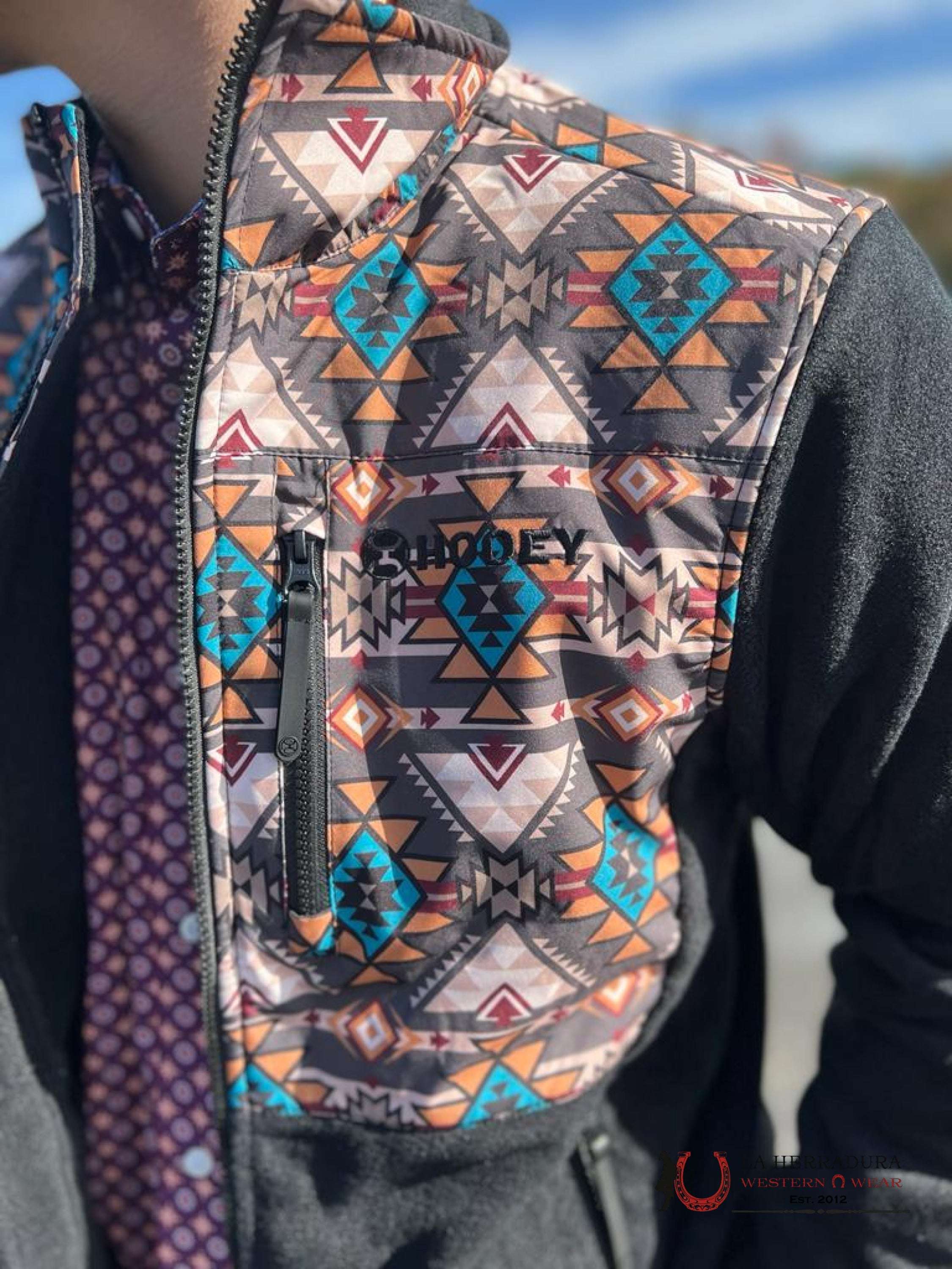 Hooey® Men’s Jacket Aztec Printed Brown Tech Ropa Hombres