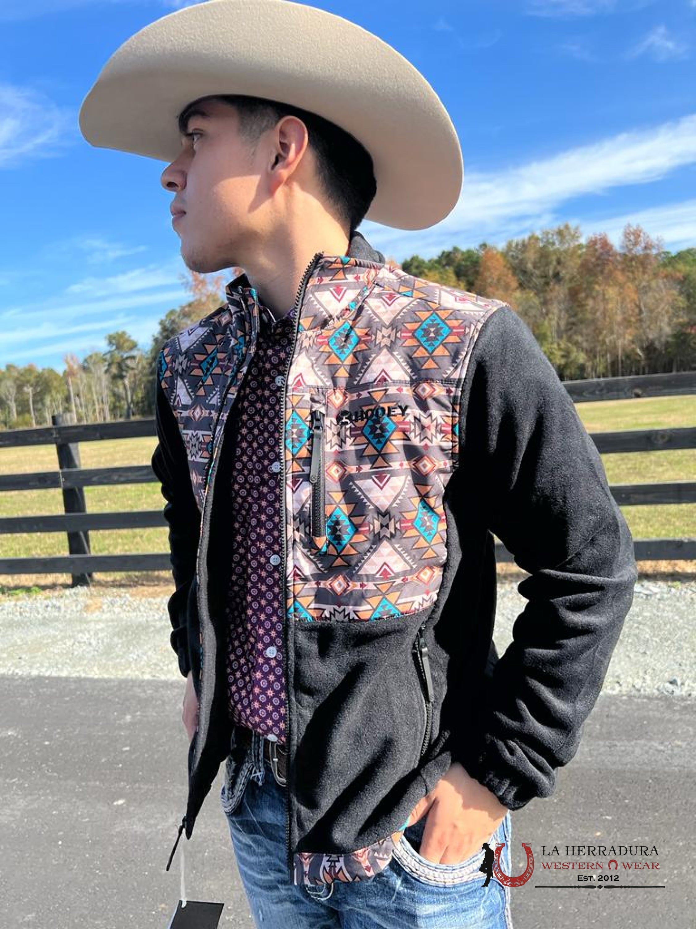 Hooey® Men’s Jacket Aztec Printed Brown Tech Ropa Hombres