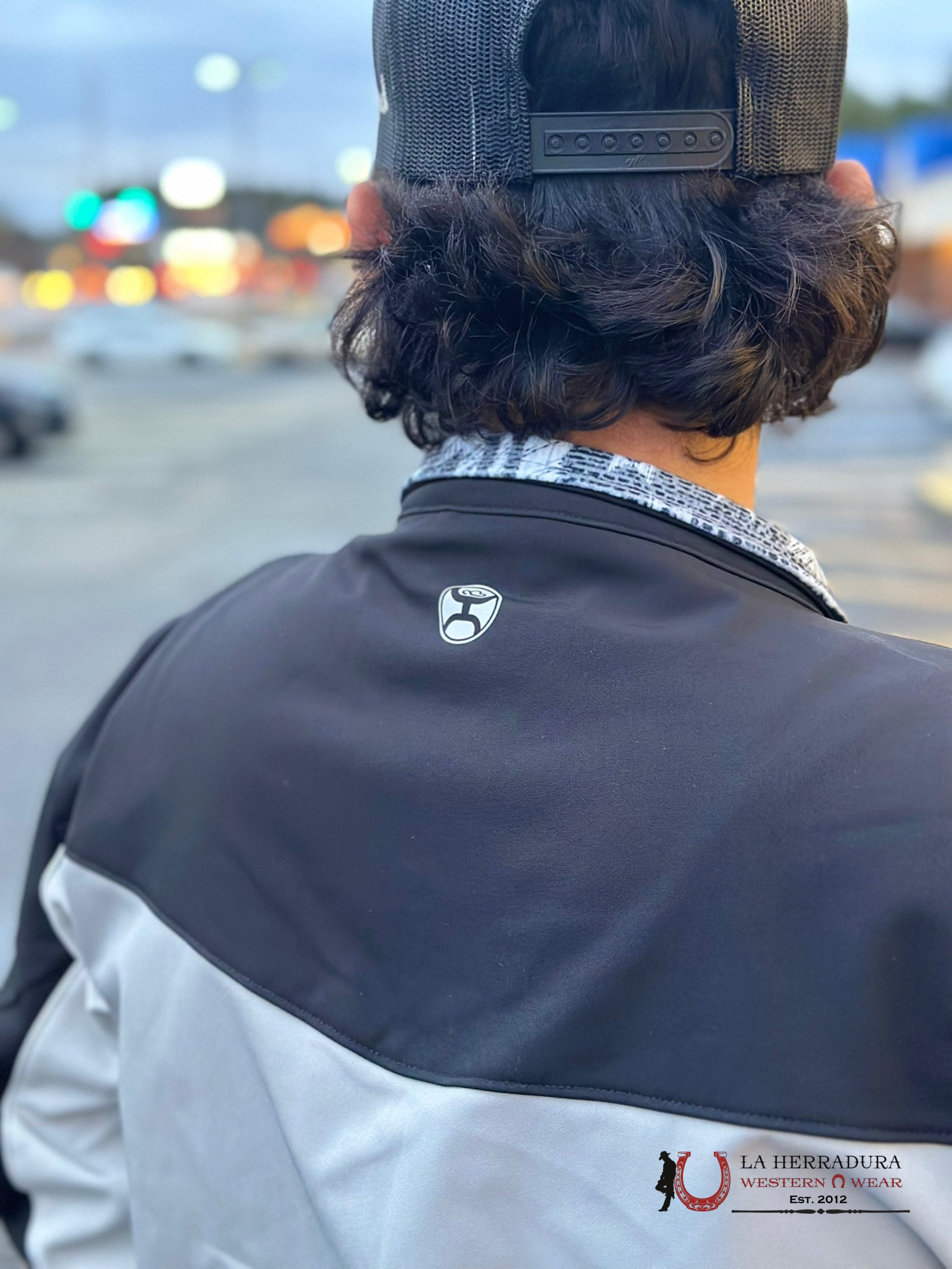 Hooey® Men’s Jacket Softshell Charcoal W/Grey & Black Accents On Sleeves Ropa Hombres