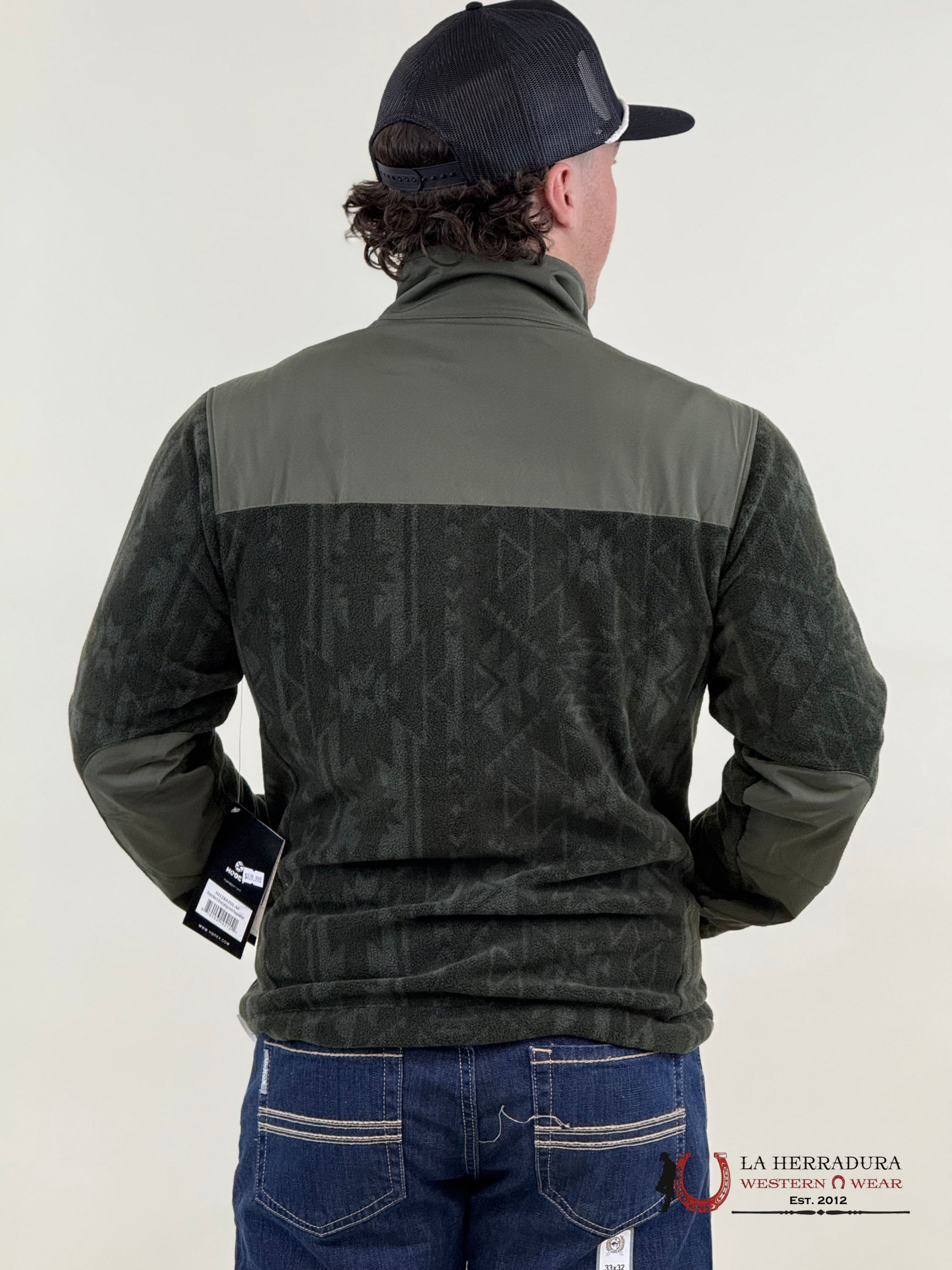 Hooey® Men’s Olive Full Zip Tech Fleece Jacket Ropa Hombres