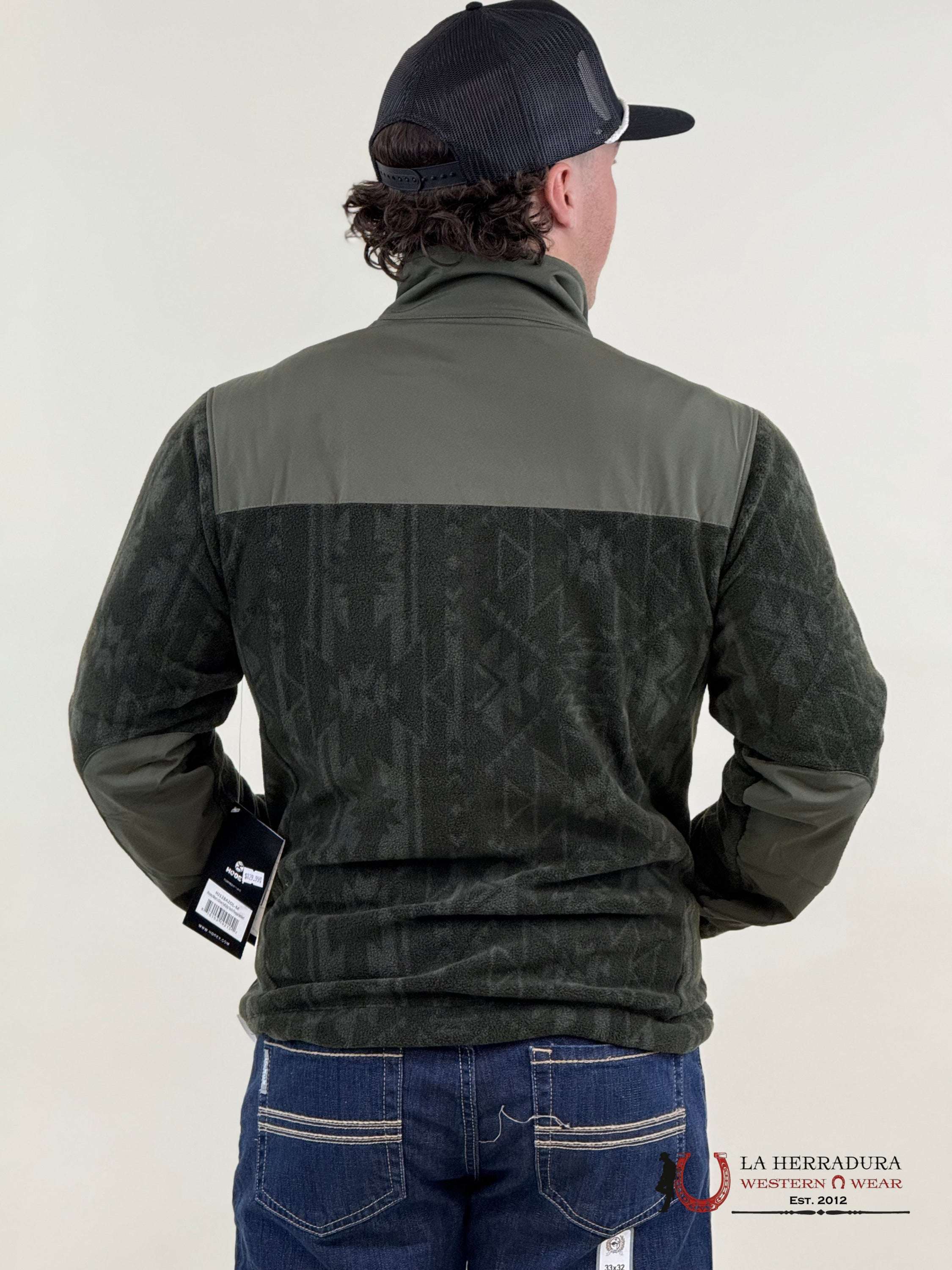 Hooey® Men’s Olive Full Zip Tech Fleece Jacket Ropa Hombres