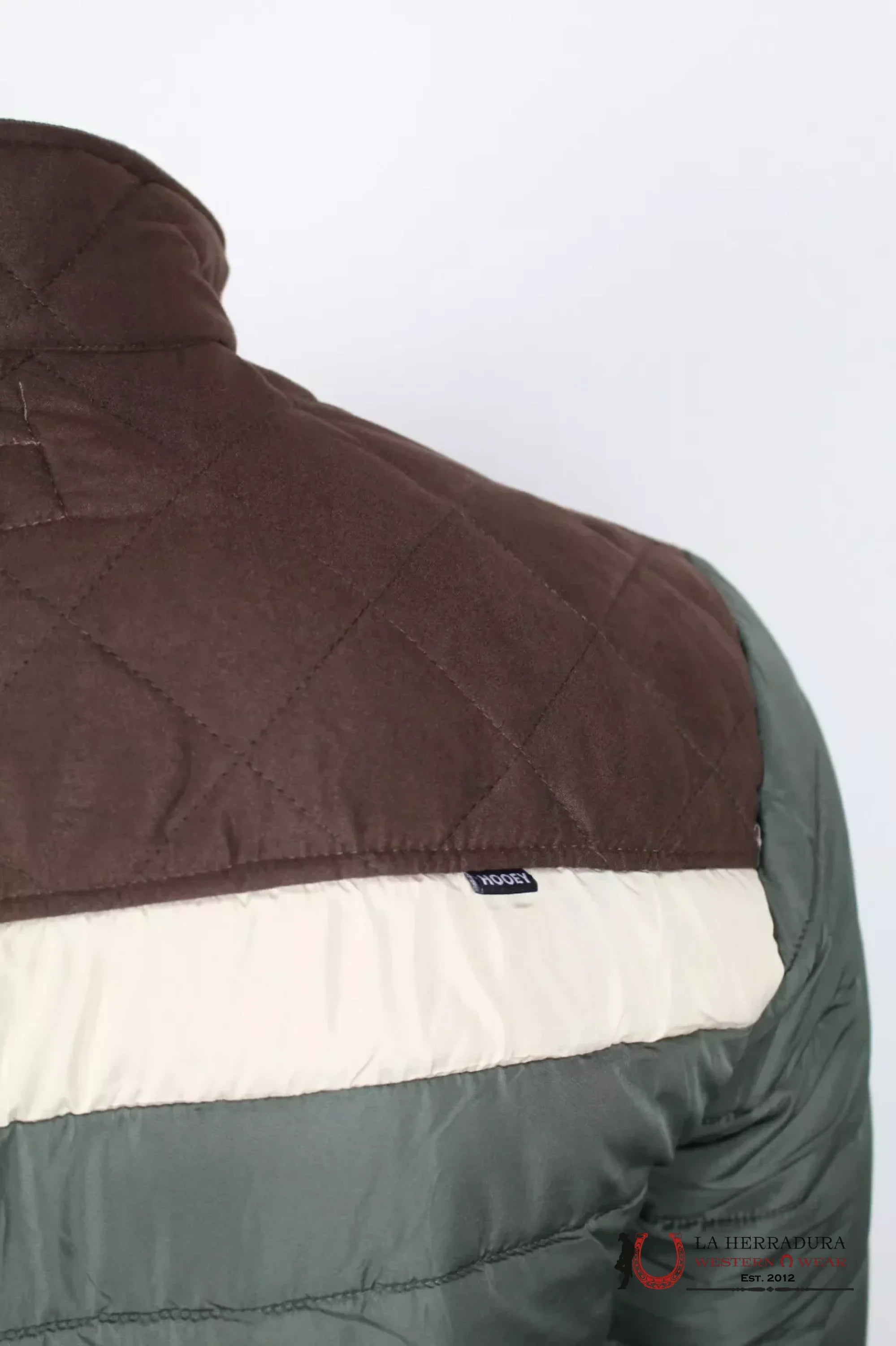 Hooey® Men’s Puffer Jacket Olive Body Tan Joke Ropa Hombres